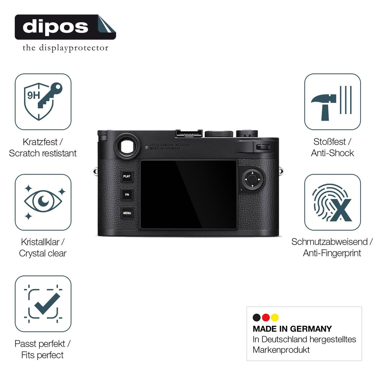 2x Screen Protector for Leica M 11-D Flexible Glass 9H dipos