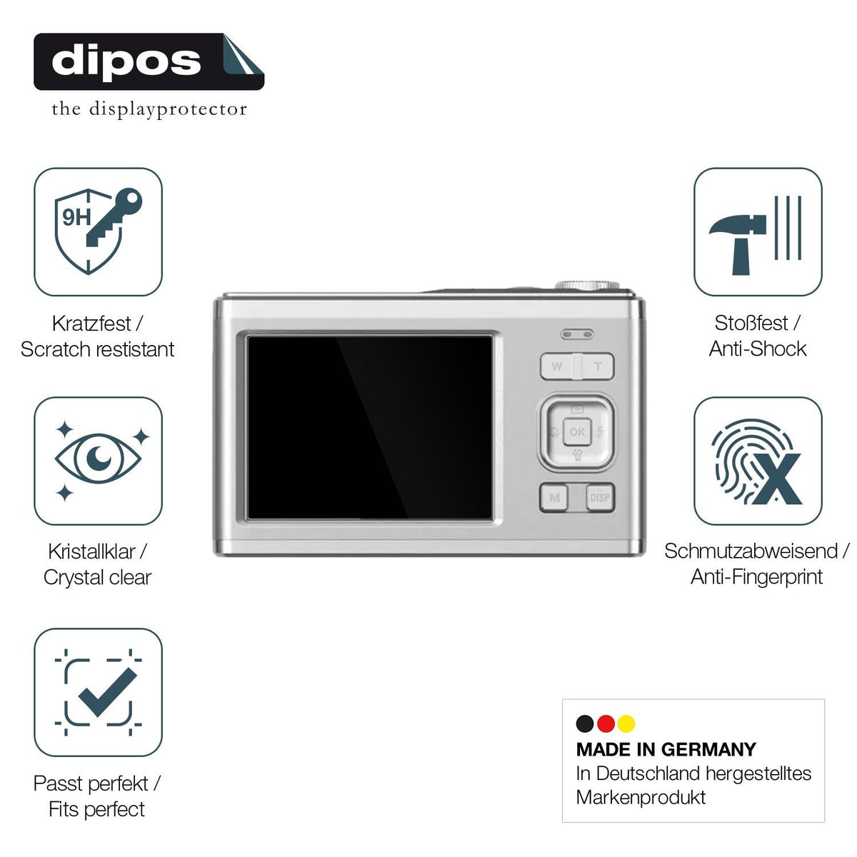 2x Screen Protector for Agfa Photo Realishot DC9200 Flexible Glass 9H dipos