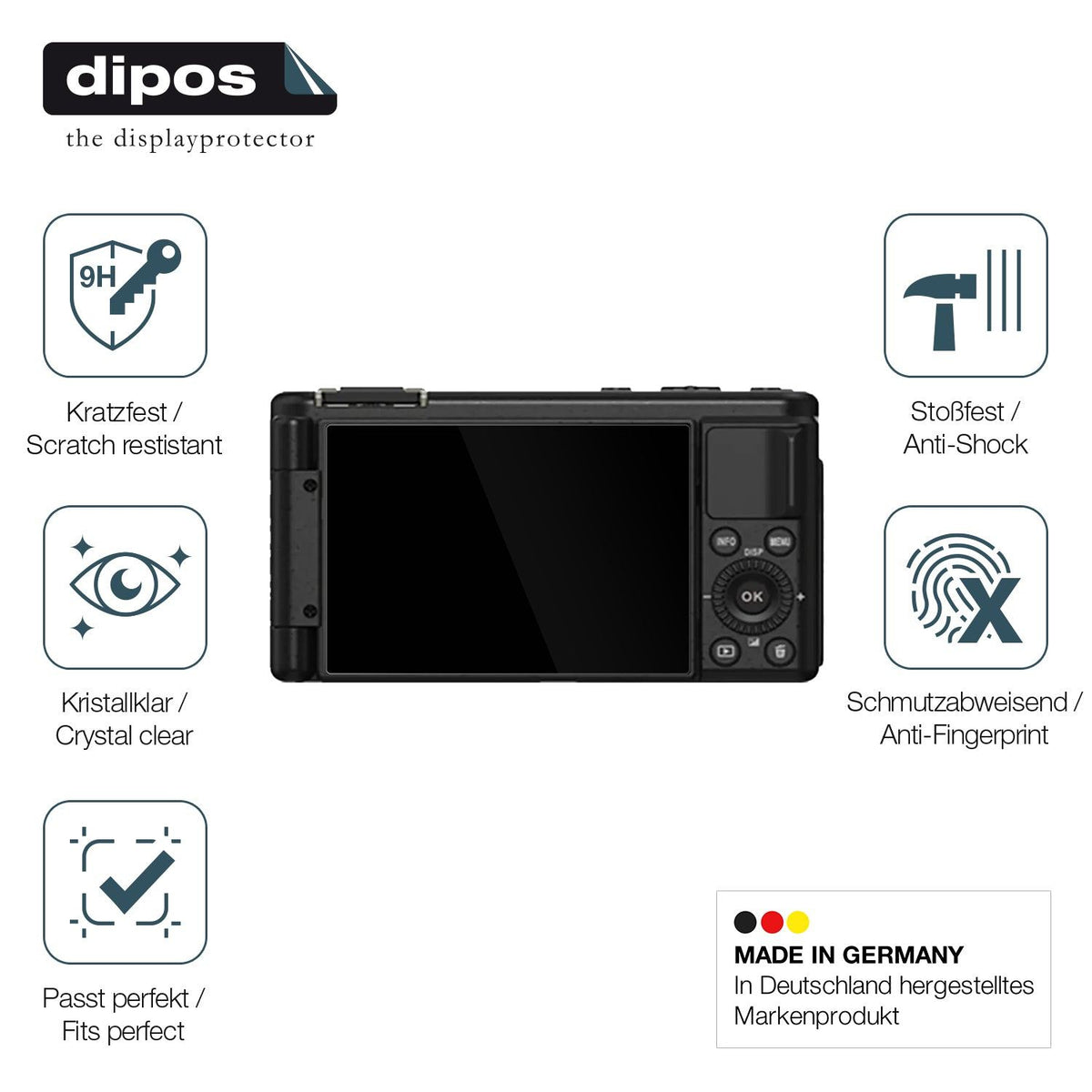 2x Screen Protector for Yashica City 200 Flexible Glass 9H dipos