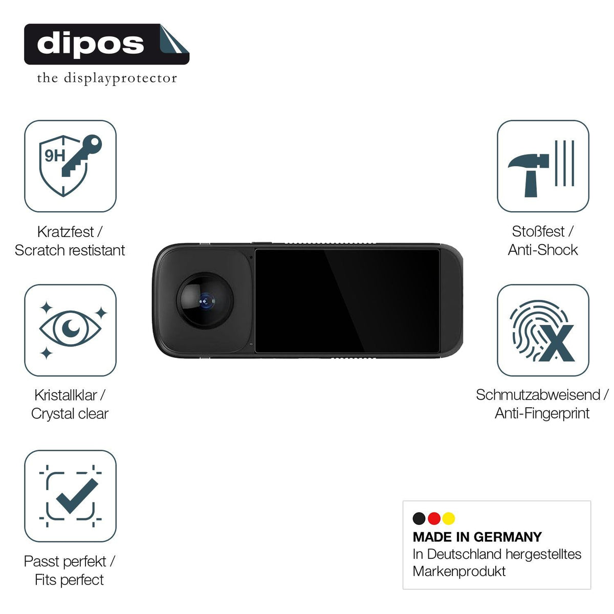 2x Screen Protector for PANOX V2 Actioncam P223 Flexible Glass 9H dipos
