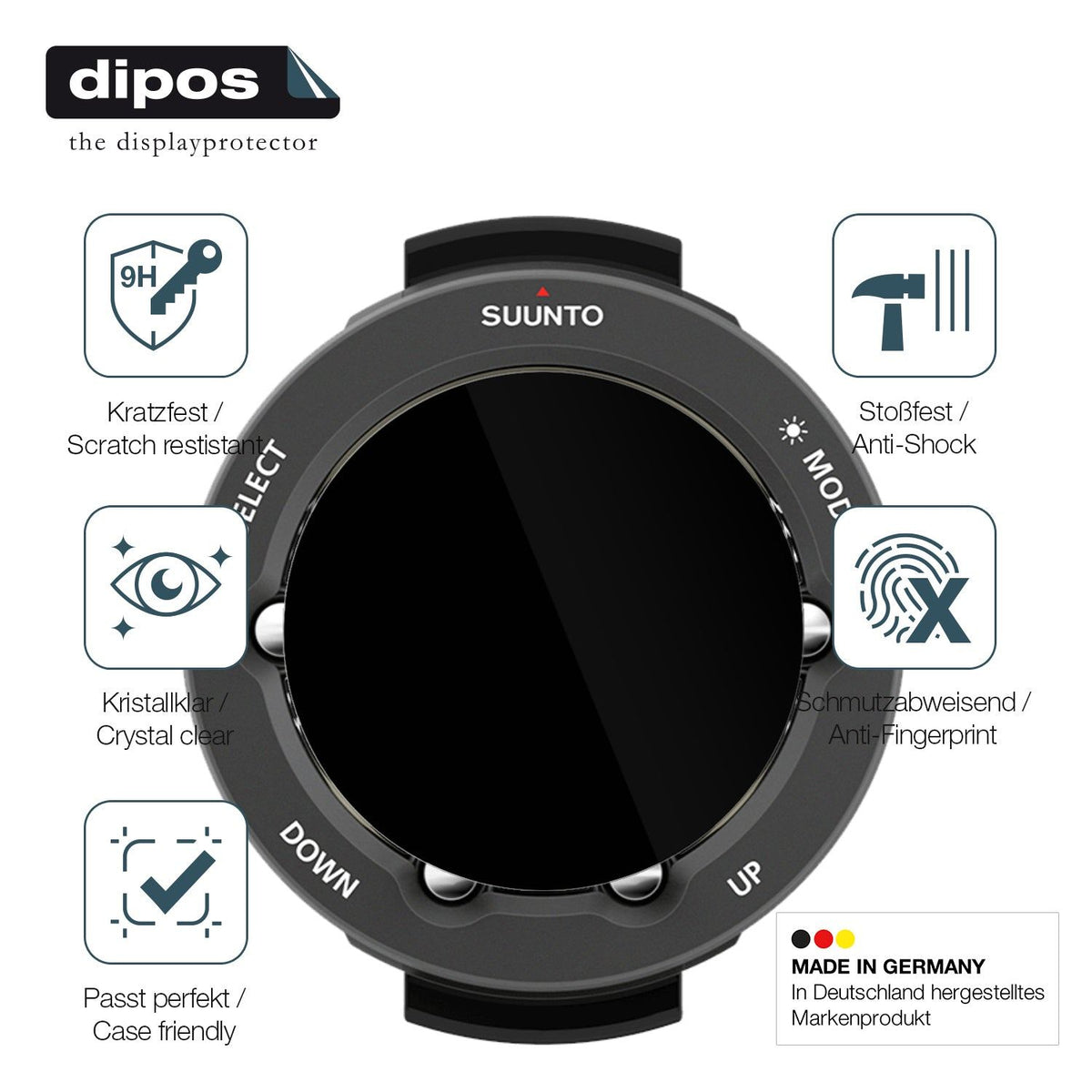 2x Screen Protector for Suunto Vyper Novo Flexible Glass 9H dipos