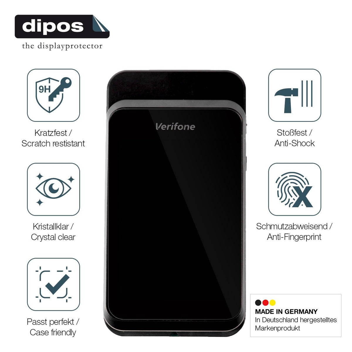 2x Screen Protector for Verifone e280s Flexible Glass 9H dipos