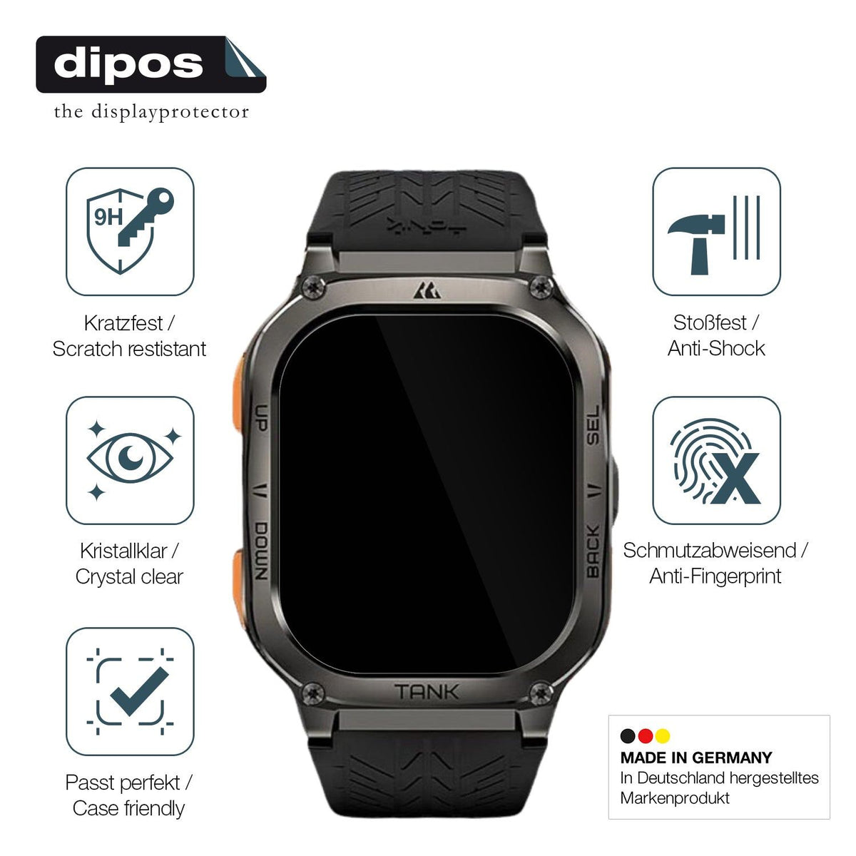 2x Screen Protector for Kospet Tank M3 Flexible Glass 9H dipos