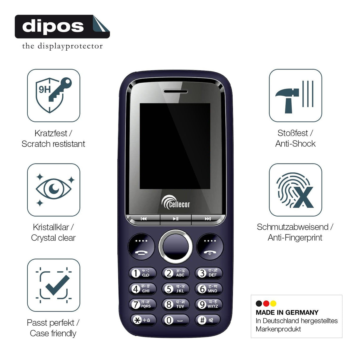 2x Screen Protector for Cellecor A3 Flexible Glass 9H dipos