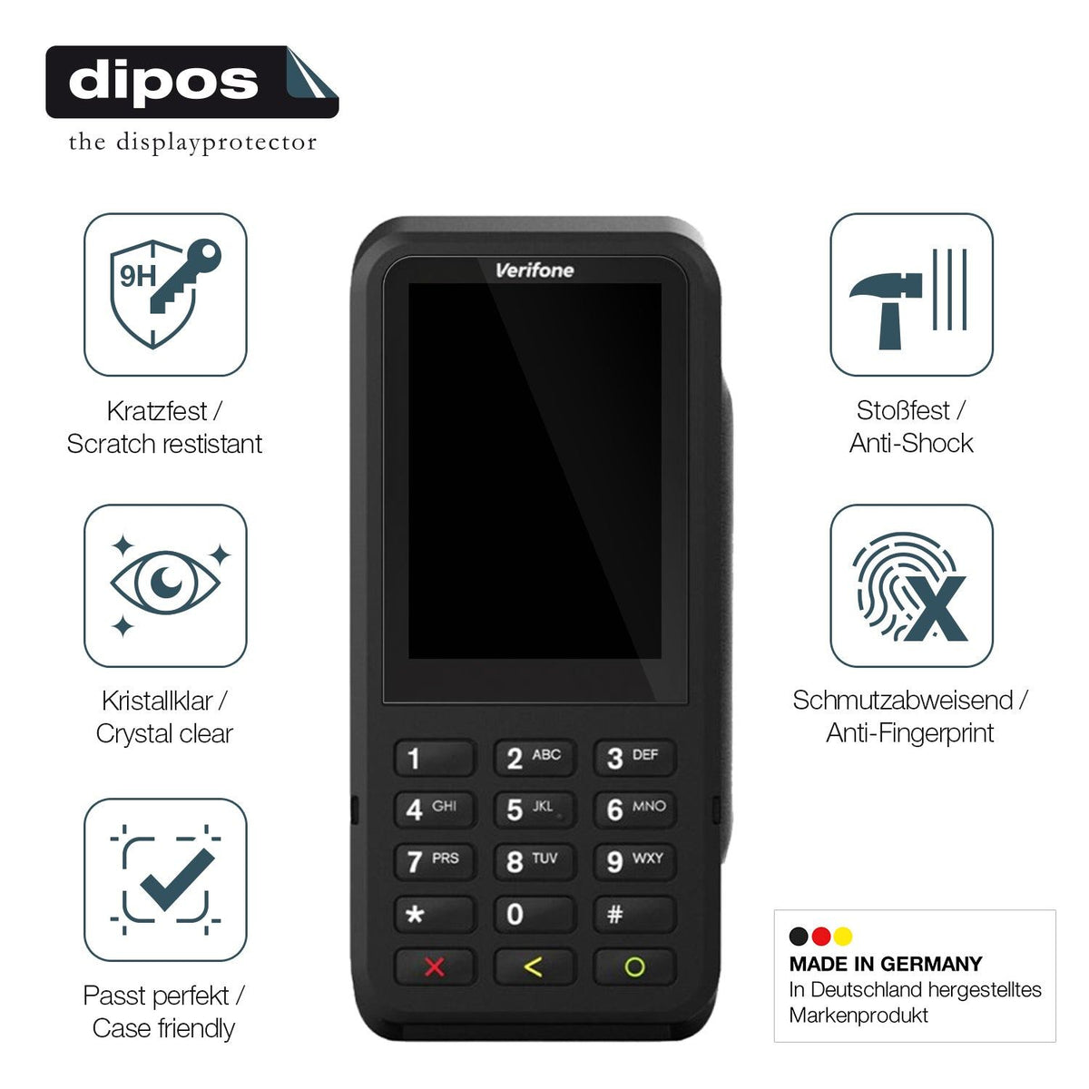 2x Screen Protector for Verifone P630 Flexible Glass 9H dipos