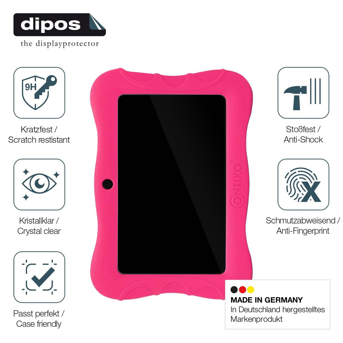 2x Screen Protector for Contixo V9 7 Zoll Flexible Glass 9H dipos