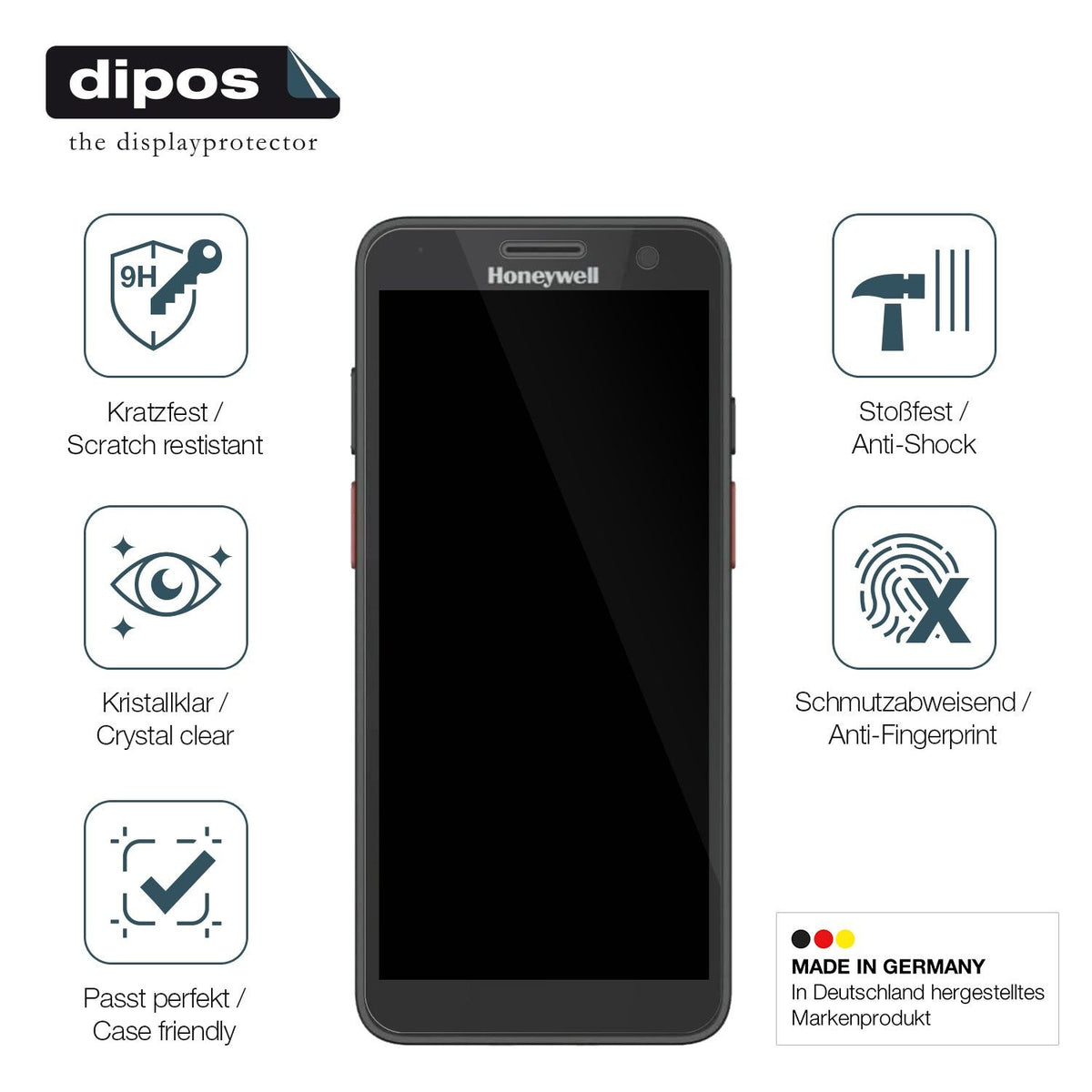 2x Screen Protector for Honeywell CT37 Flexible Glass 9H dipos