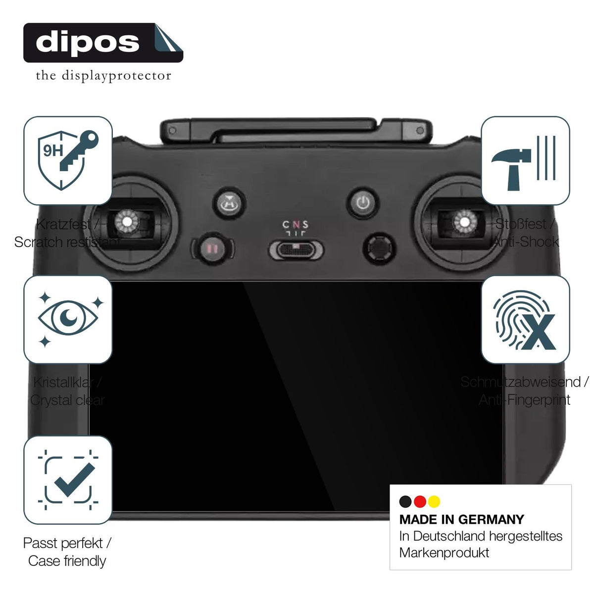 2x Screen Protector for DJI Mavic 3 RC Flexible Glass 9H dipos