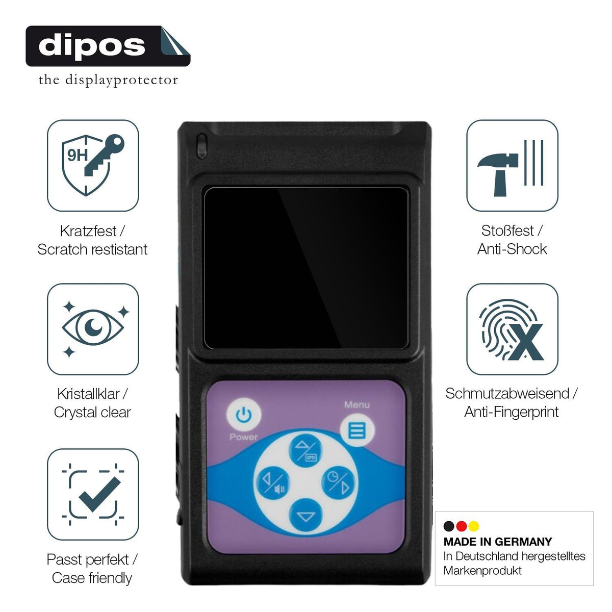 2x Screen Protector for Pulox PO-600VET Flexible Glass 9H dipos