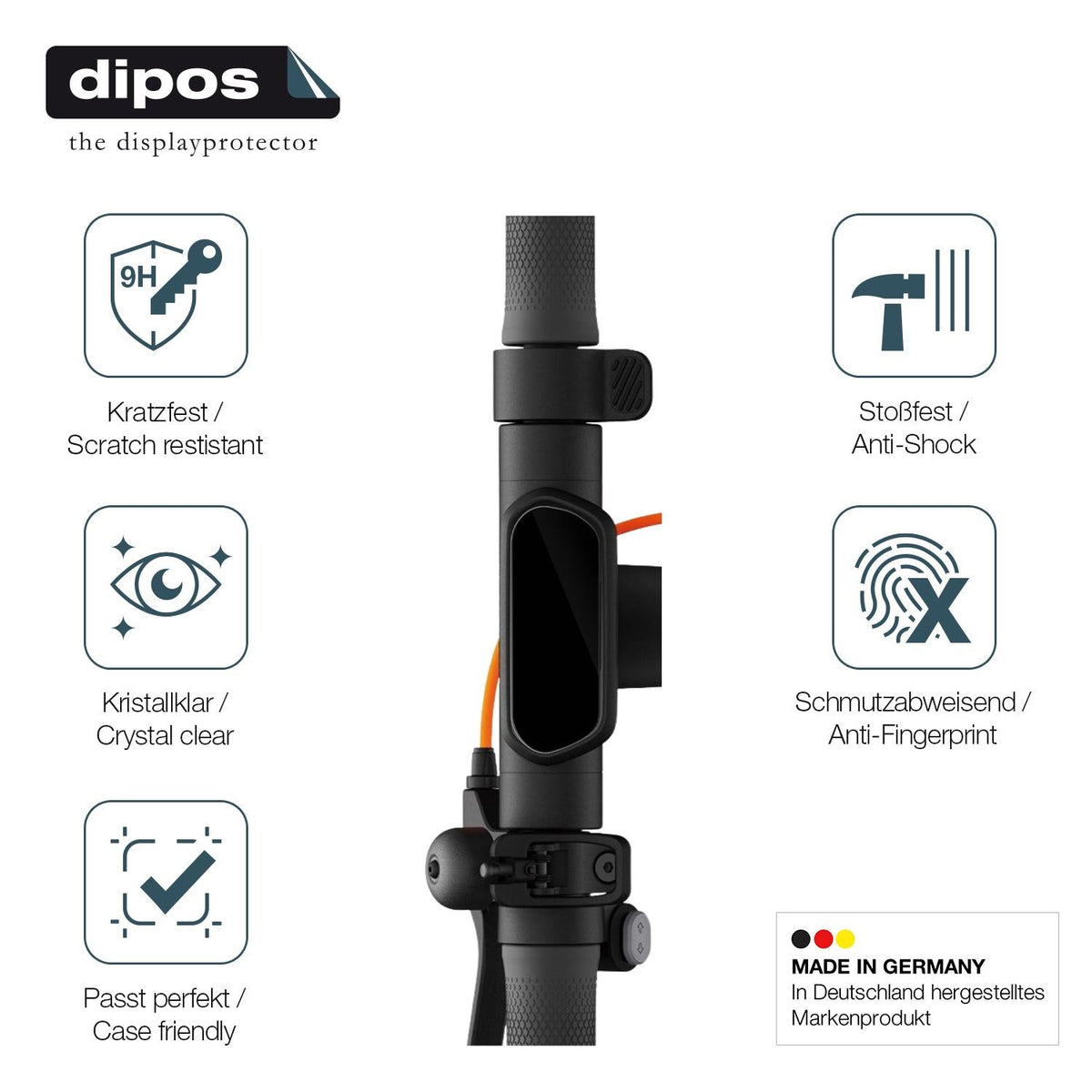 2x Screen Protector for Ninebot eKickScooter E2 Pro Flexible Glass 9H dipos