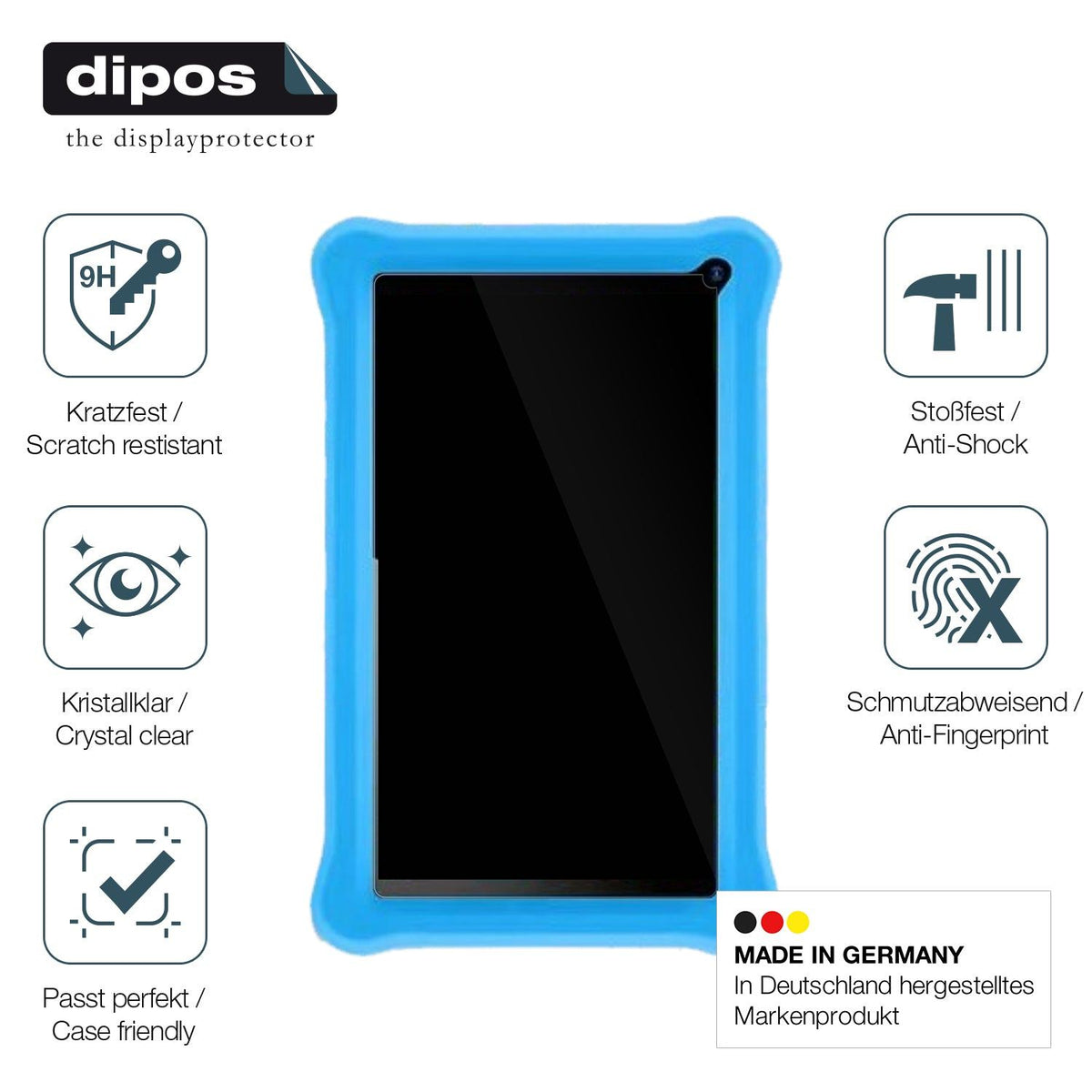 2x Screen Protector for Sumtab Kinder Tab 7 Zoll Flexible Glass 9H dipos