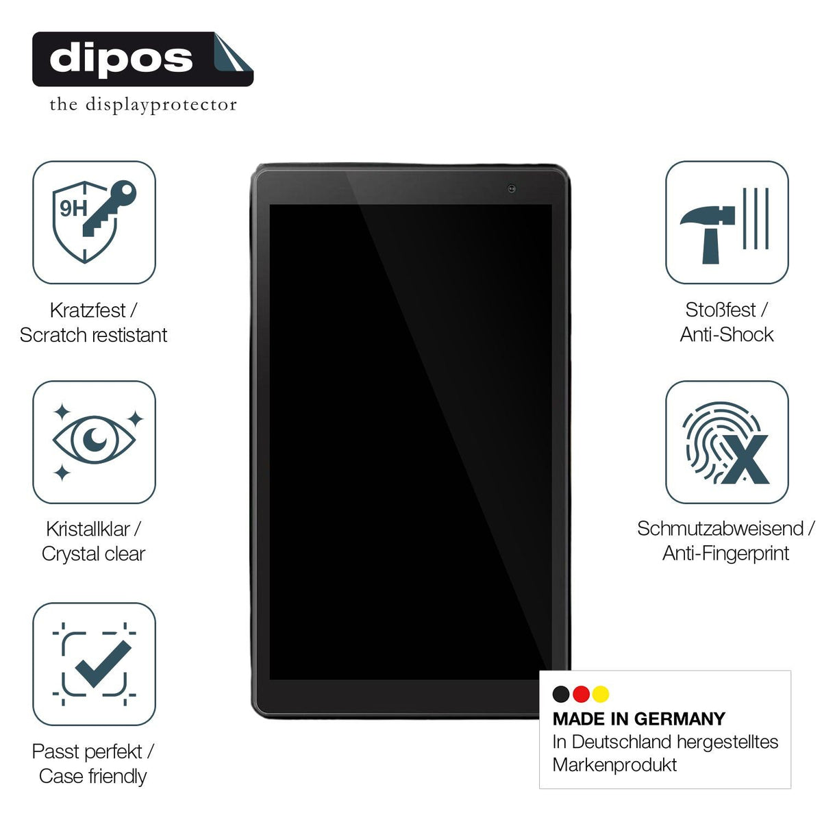 2x Screen Protector for Pritom P7 7 Zoll Flexible Glass 9H dipos