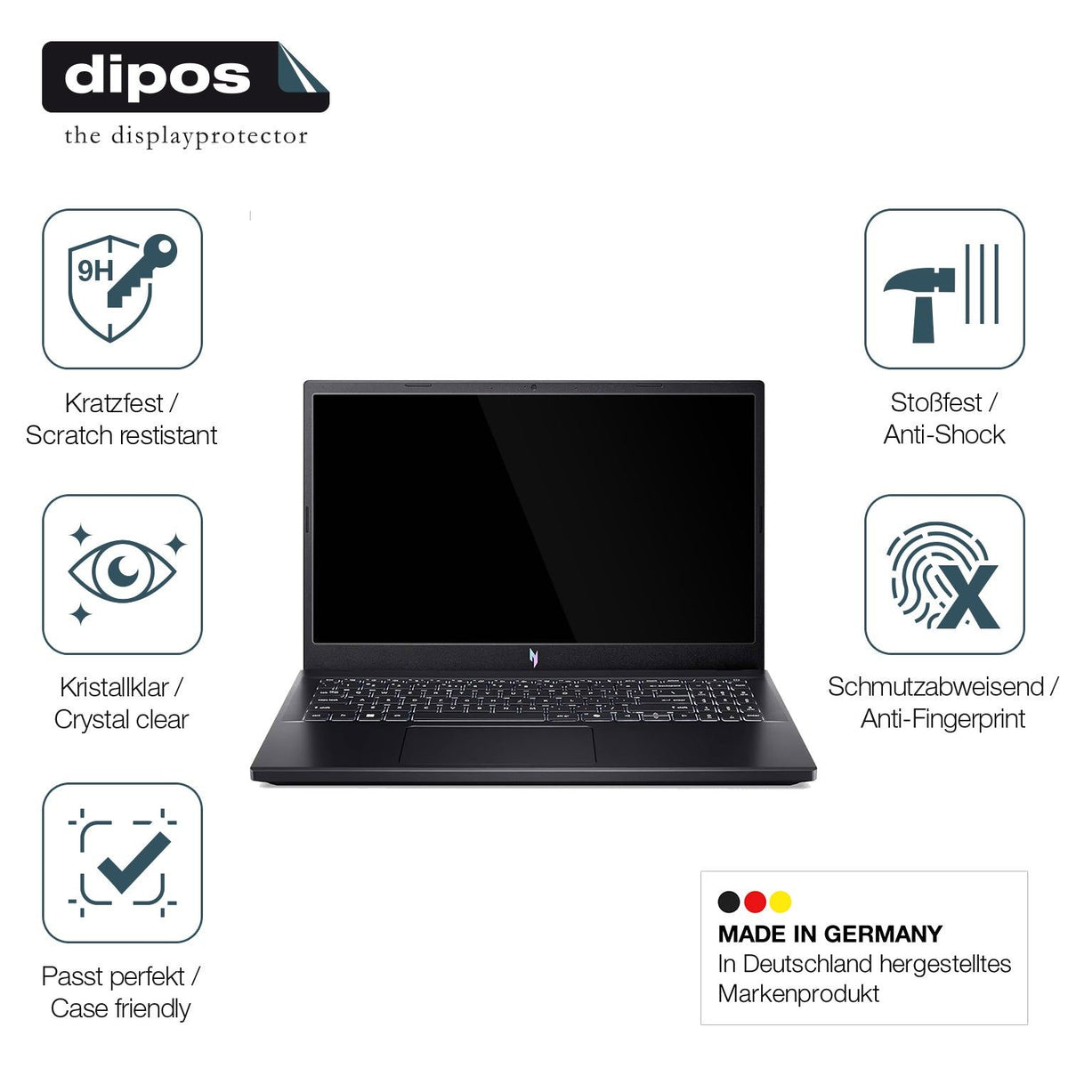 2x Screen Protector for Acer Nitro V16 (ANV16-41-R961) Flexible Glass 9H dipos