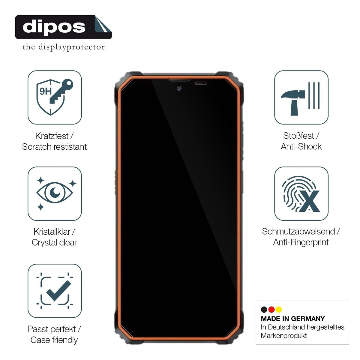 2x Screen Protector for Blackview BV6200 Plus Flexible Glass 9H dipos