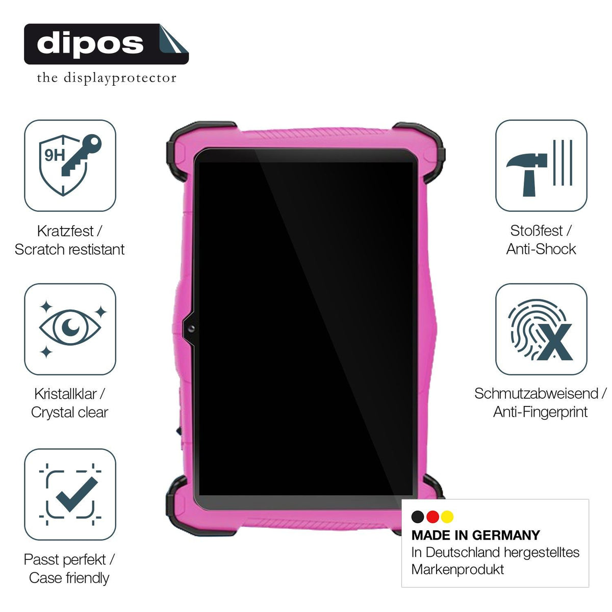 2x Screen Protector for Semeakoko 7 Zoll Kids Tablet Flexible Glass 9H dipos