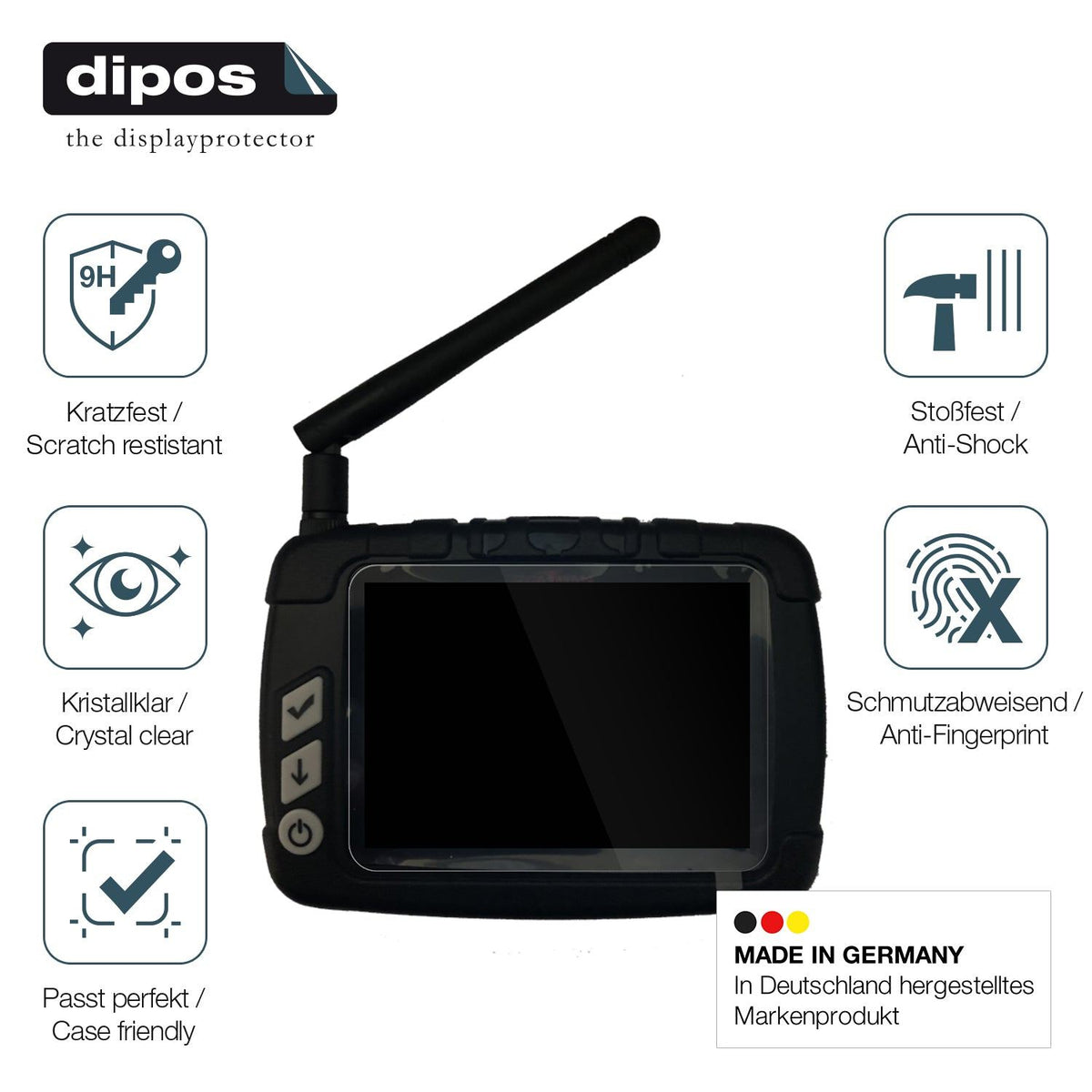 2x Screen Protector for Boatman Plus Fishfinder Flexible Glass 9H dipos