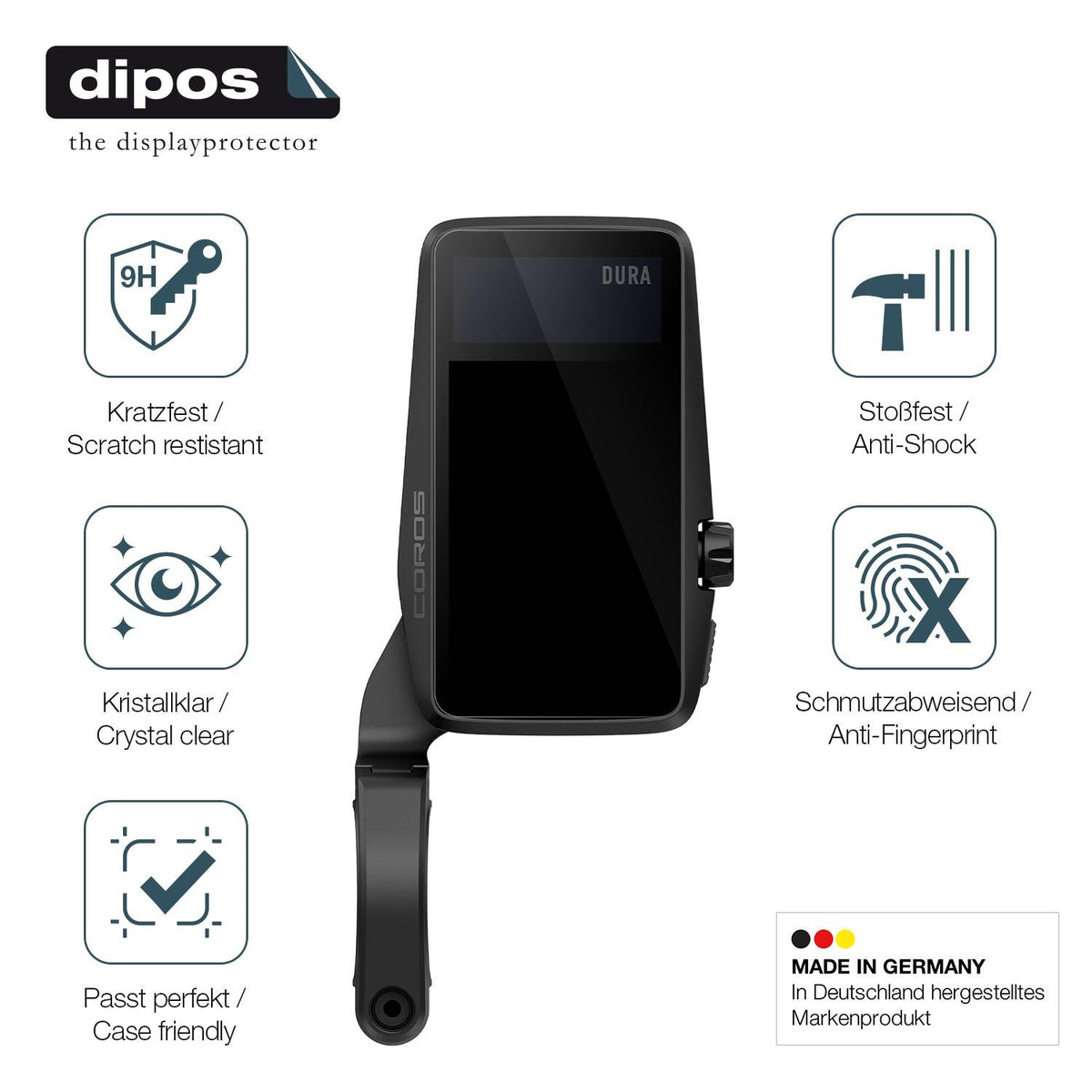 2x Screen Protector for Coros Dura Solar GPS Flexible Glass 9H dipos