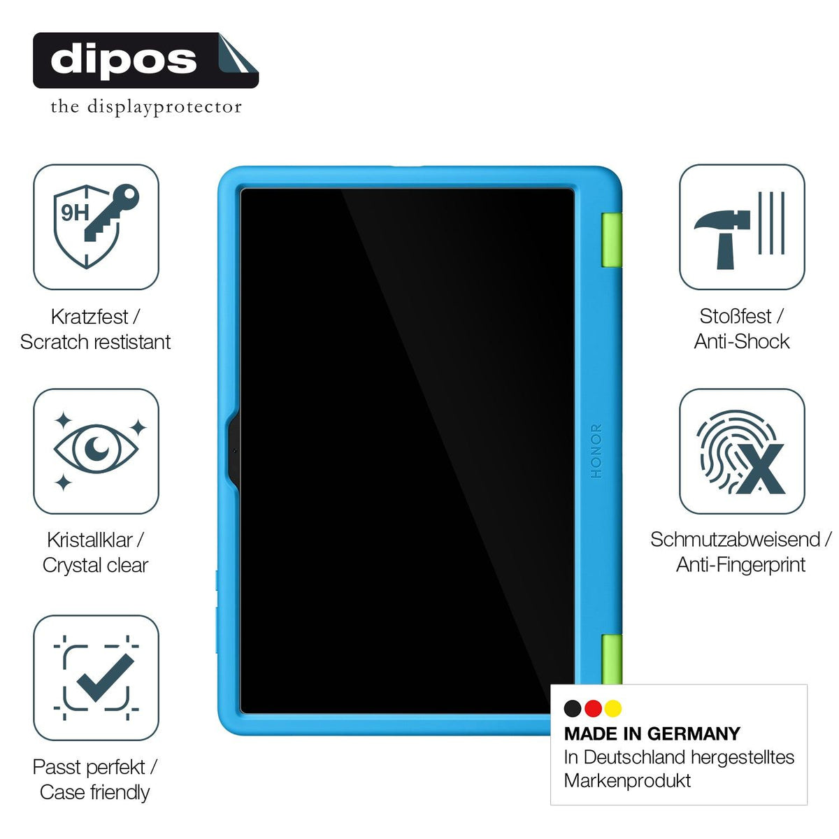 2x Screen Protector for Honor Pad x8a Kids Edition Flexible Glass 9H dipos