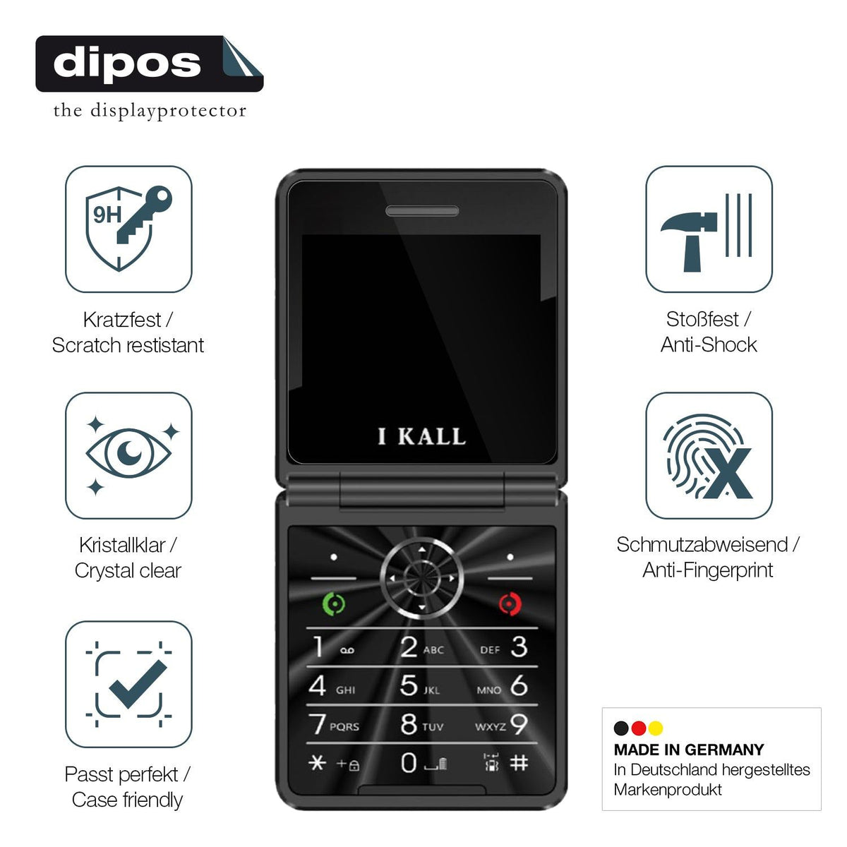 2x Screen Protector for I Kall A3 Flip Flexible Glass 9H dipos