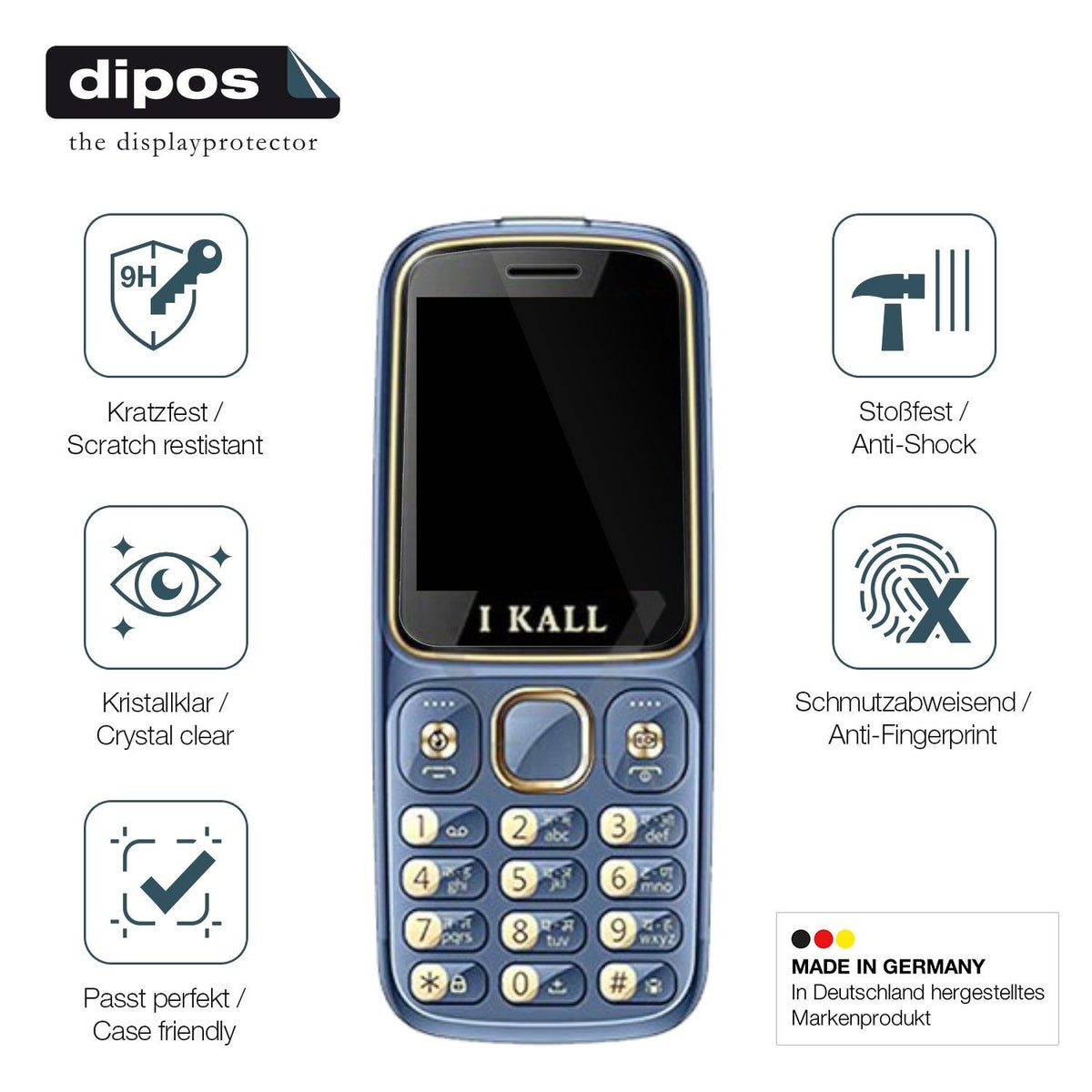 2x Screen Protector for I Kall K46 New Flexible Glass 9H dipos