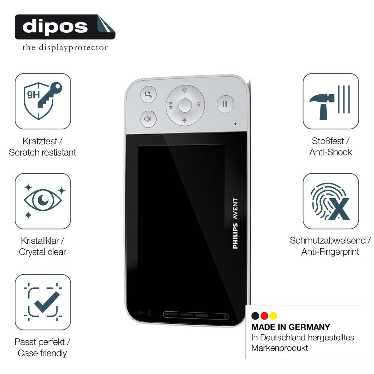 2x Screen Protector for Philips Avent SCD973 26 Flexible Glass 9H dipos