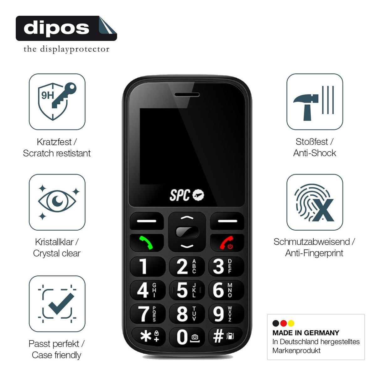 2x Screen Protector for SPC Fortune 2 Flexible Glass 9H dipos