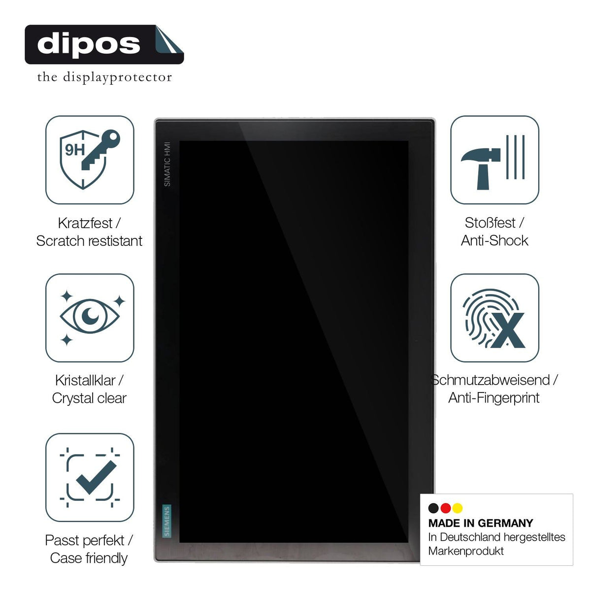 2x Screen Protector for Siemens IPC 477E Flexible Glass 9H dipos