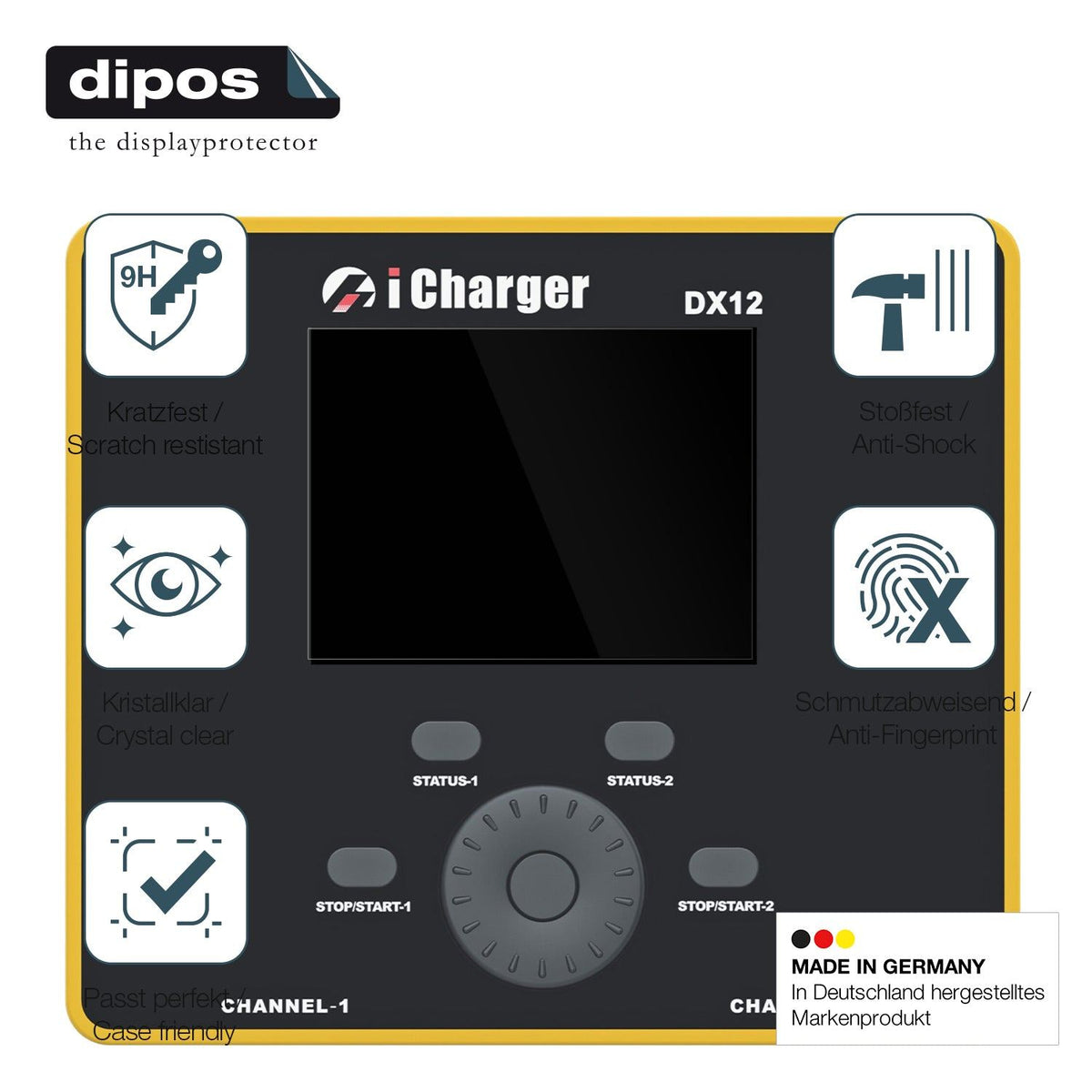 2x Screen Protector for Junsi iCharger DX12 Flexible Glass 9H dipos