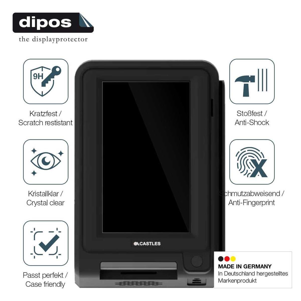 2x Screen Protector for Adyen S1U2 Flexible Glass 9H dipos
