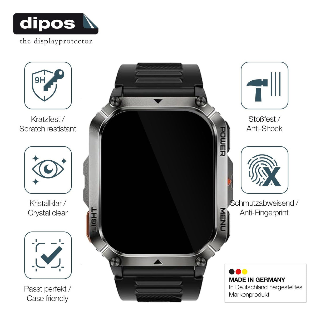 2x Screen Protector for Iowodo W70 Pro 2.01 Zoll Flexible Glass 9H dipos