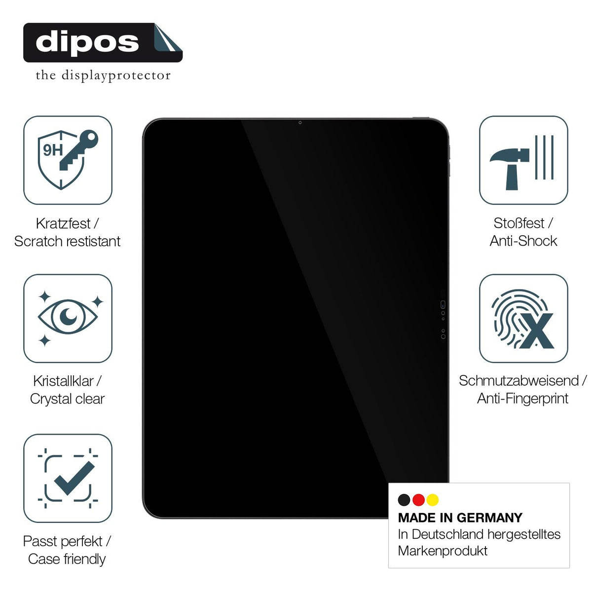 2x Screen Protector for Apple iPad Pro M5 13 Zoll Flexible Glass 9H dipos