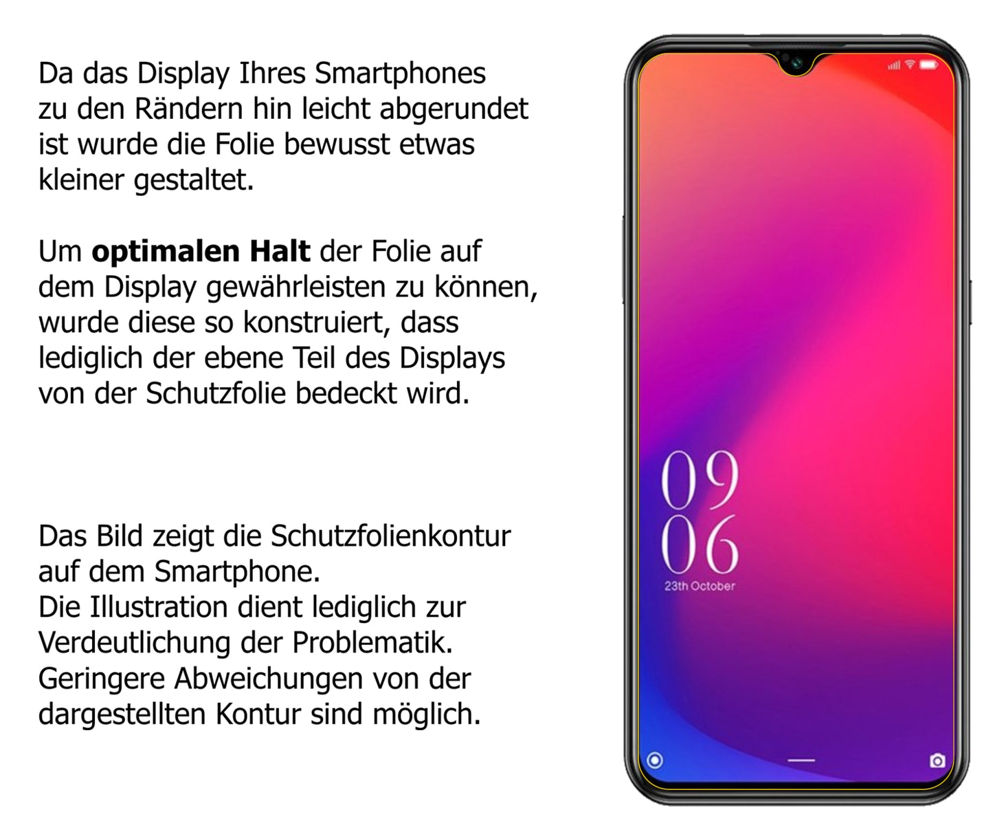 Dünne und klare Folie passend zugeschnitten für Doogee X95