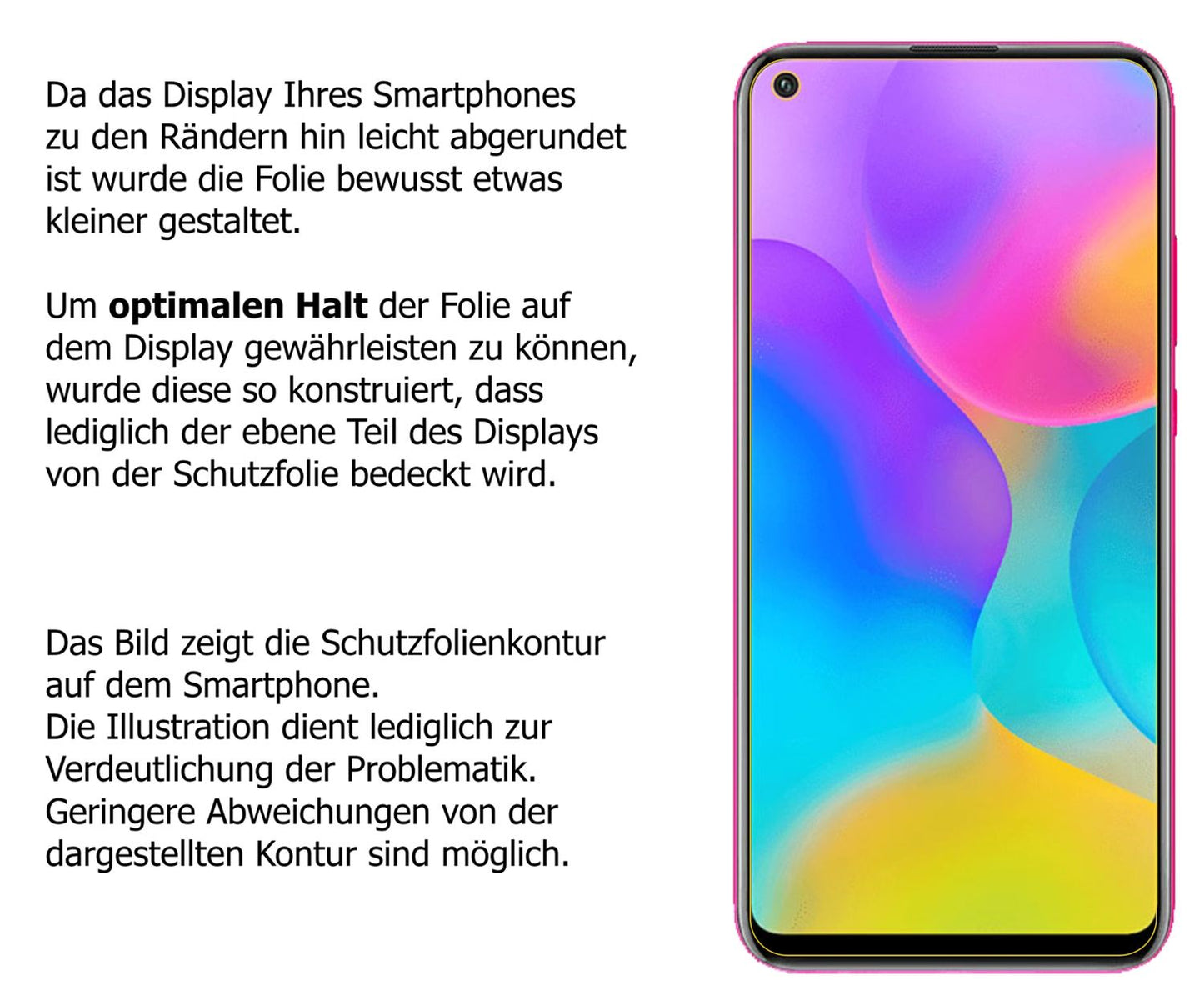 Dünne und klare Folie passend zugeschnitten für Huawei Enjoy 10