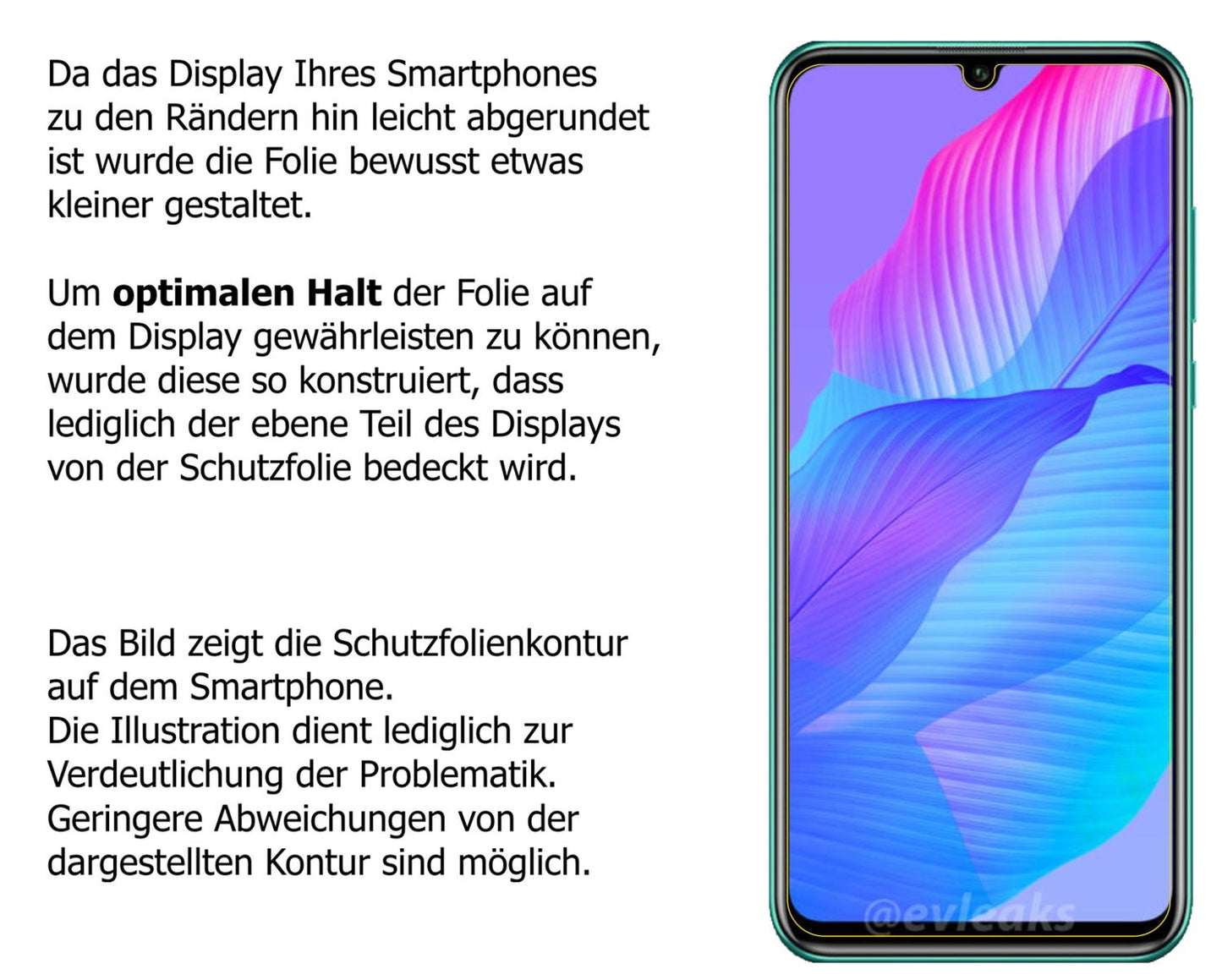 Dünne und klare Folie passend zugeschnitten für Huawei P Smart S