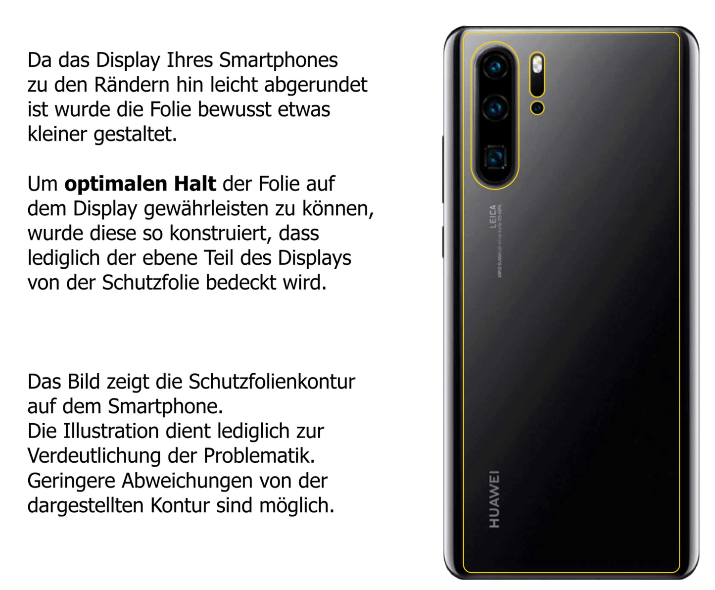 Dünne und klare Folie passend zugeschnitten für Huawei P30 Pro New Edition Rückseite