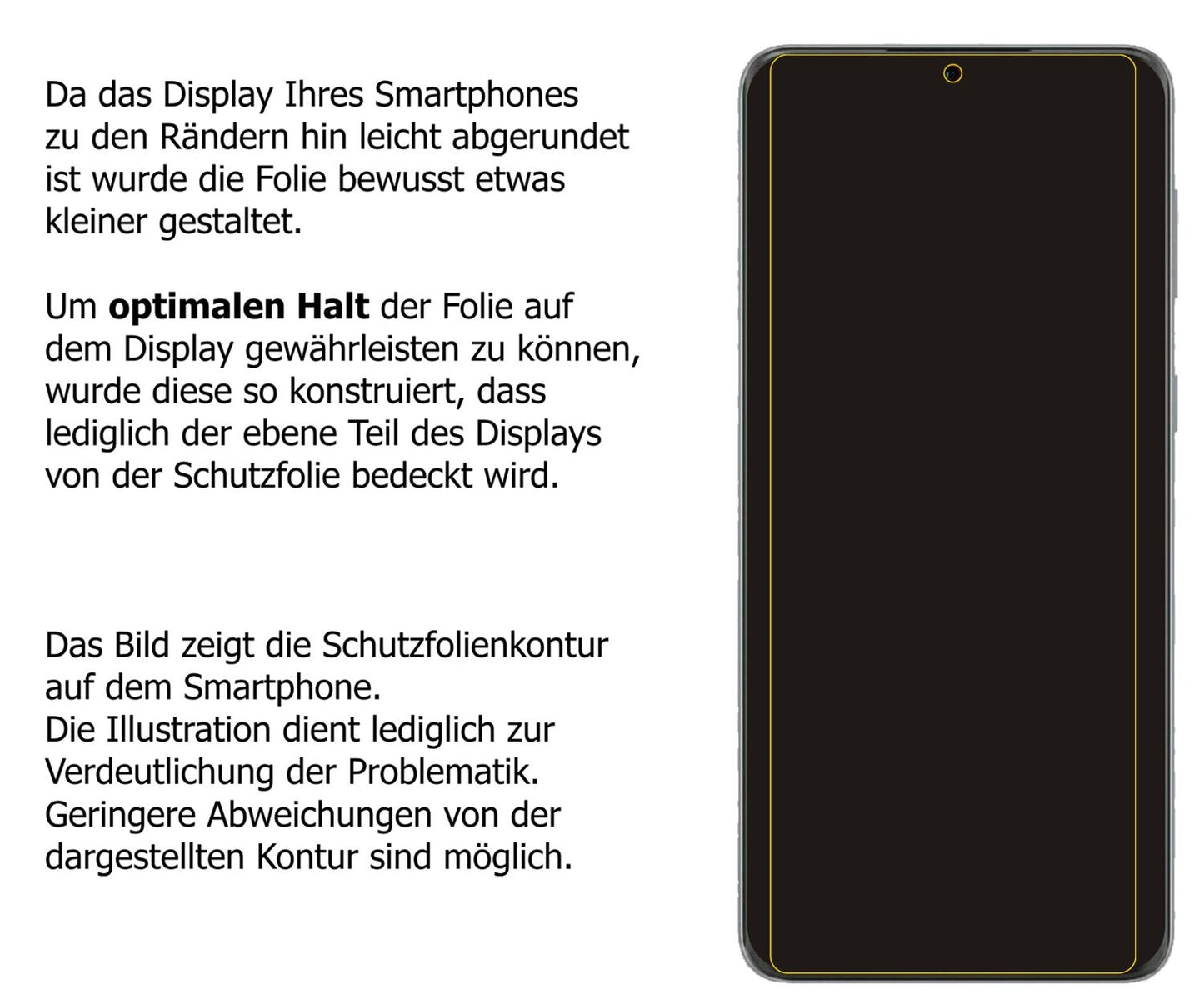 Dünne und klare Folie passend zugeschnitten für Huawei P50