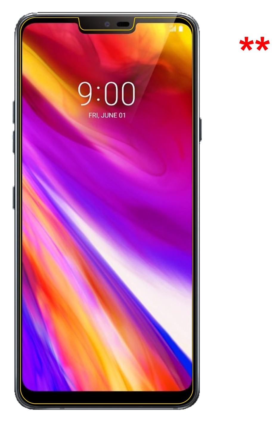 Privatsphäre-Schutz durch Sichtschutz-Folie passend zugeschnitten für LG G7 ThinQ