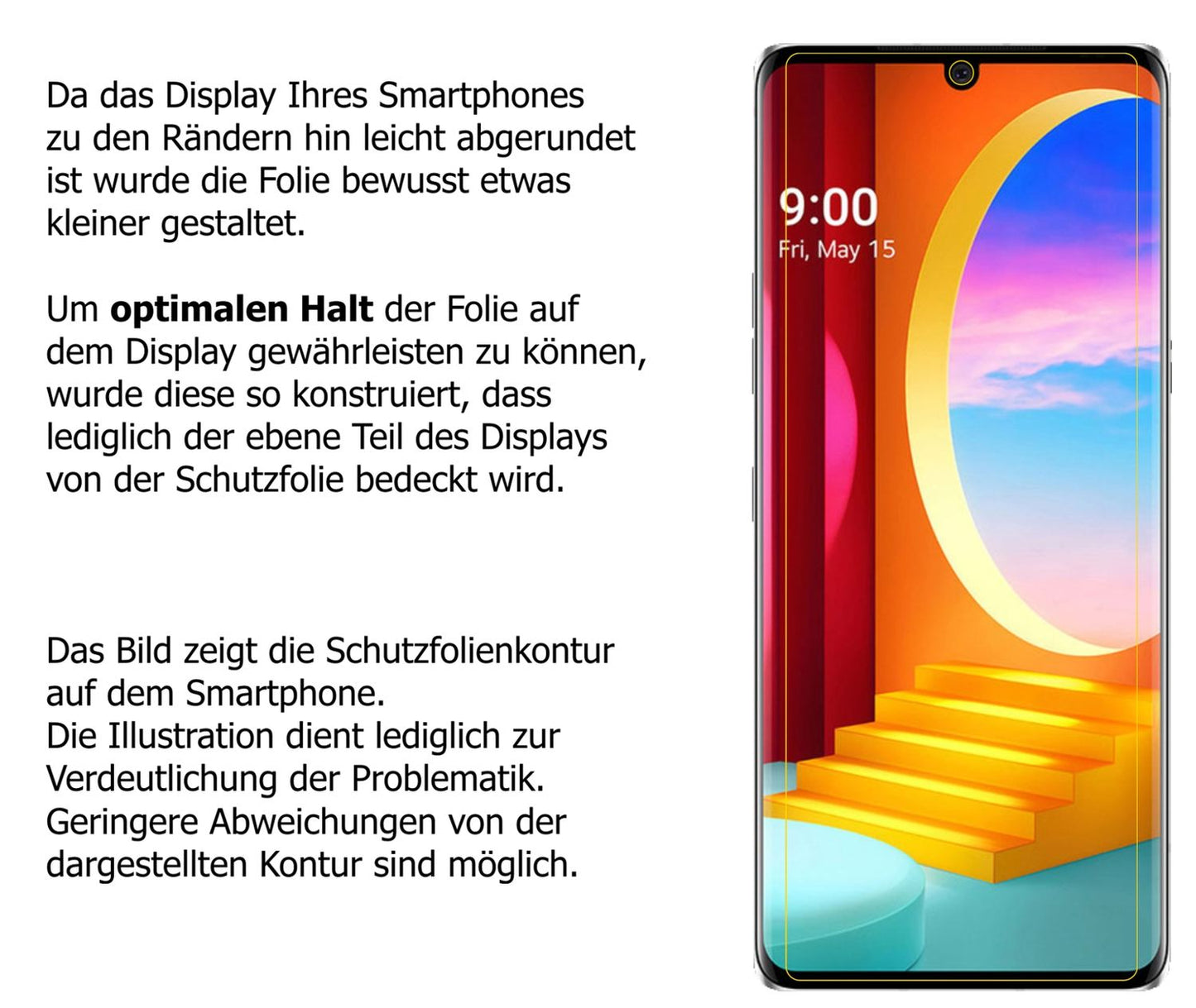 Dünne und klare Folie passend zugeschnitten für LG Velvet 4G