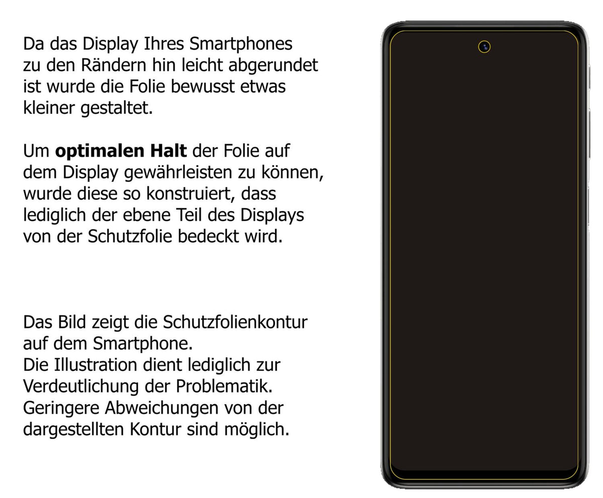 Dünne und klare Folie passend zugeschnitten für Motorola Moto G51