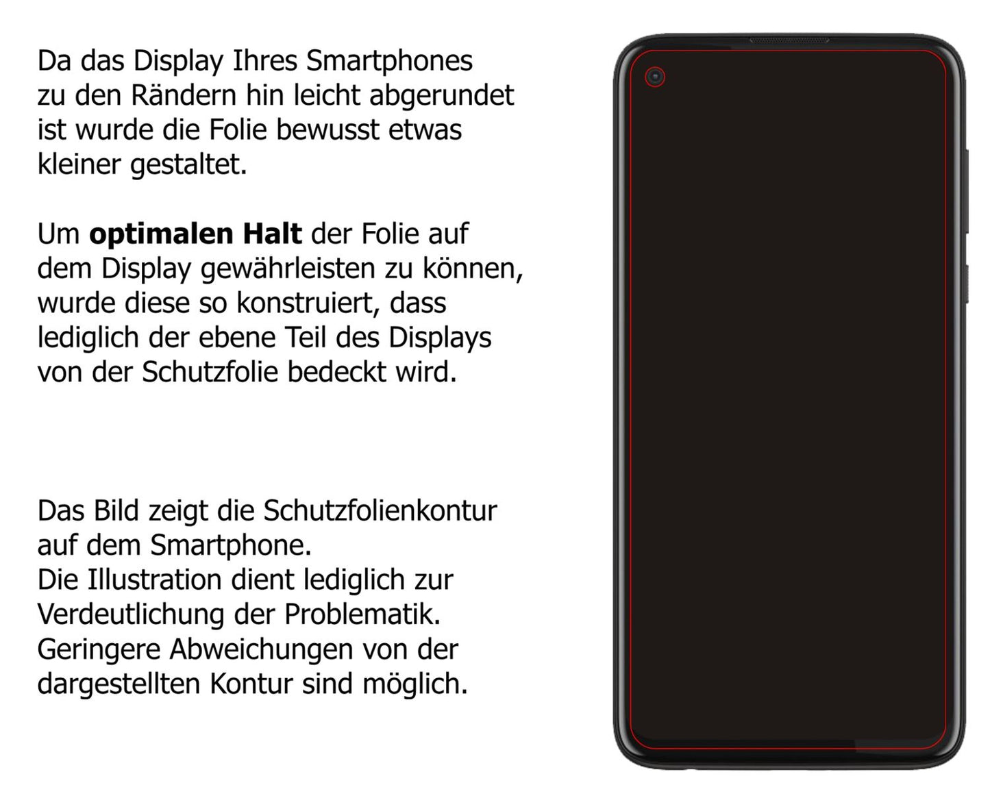 Dünne und klare Folie passend zugeschnitten für Motorola Moto G8 Power