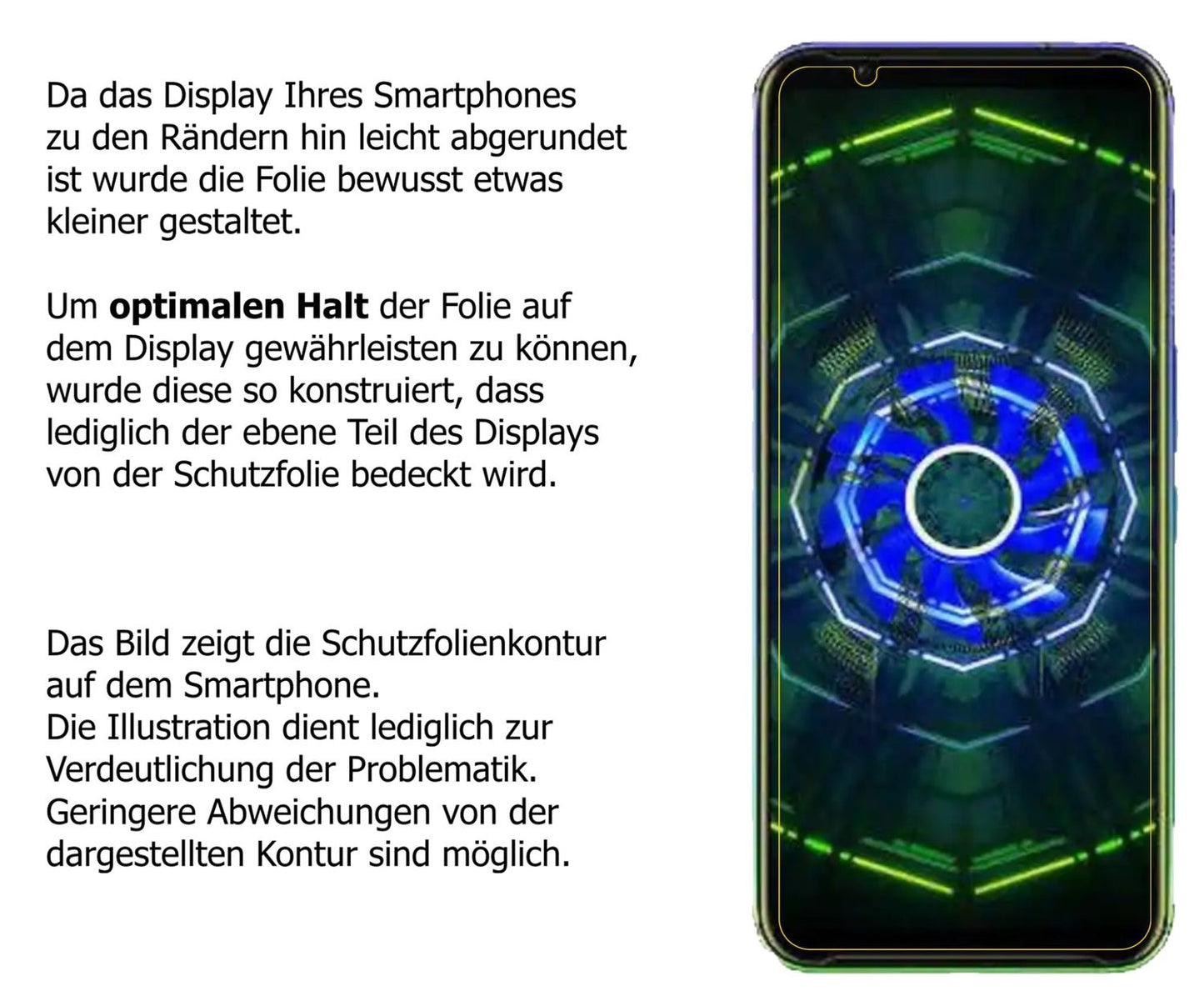 Dünne und klare Folie passend zugeschnitten für nubia Red Magic 5S