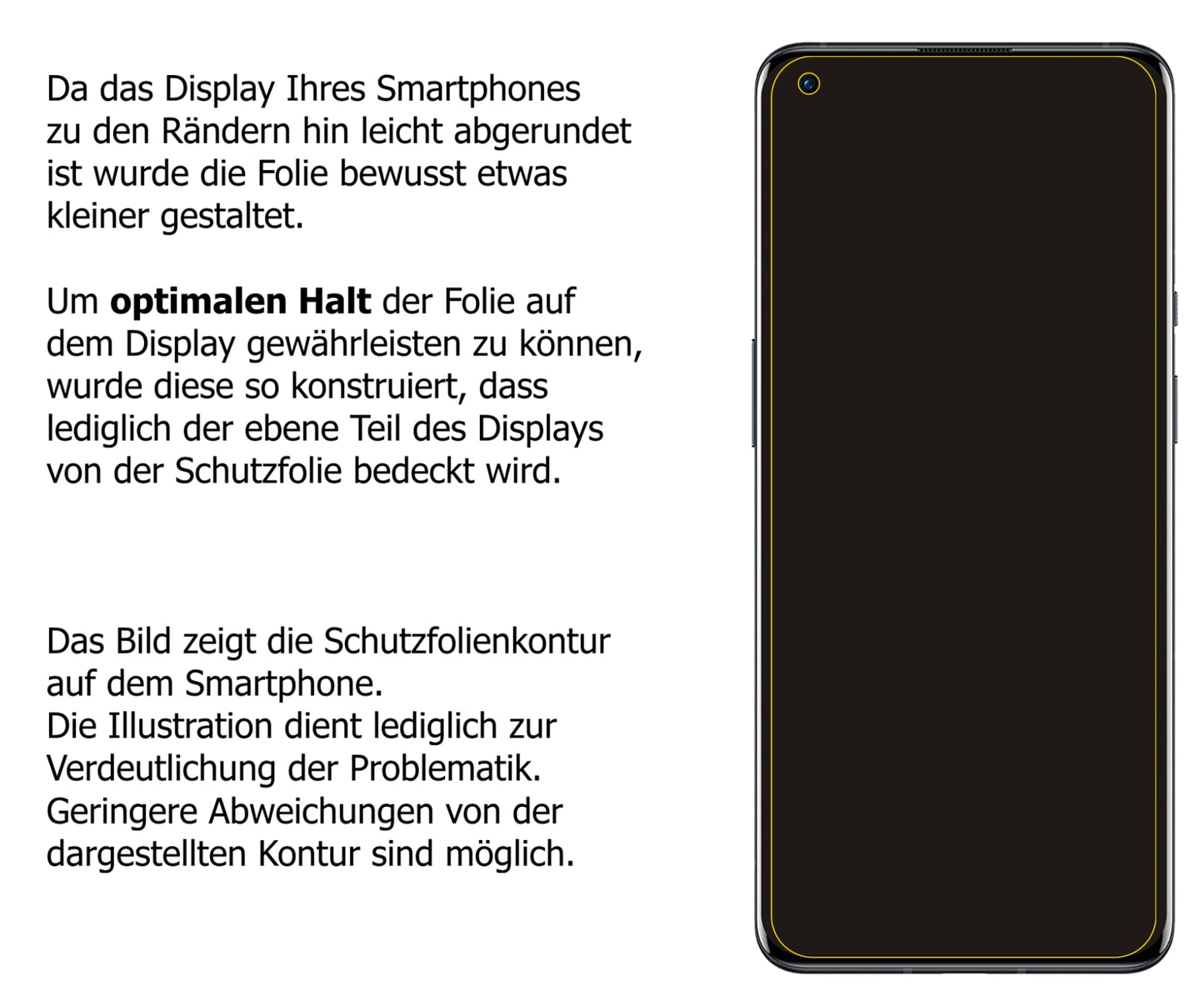 Dünne und klare Folie passend zugeschnitten für OnePlus 9 Pro 5G