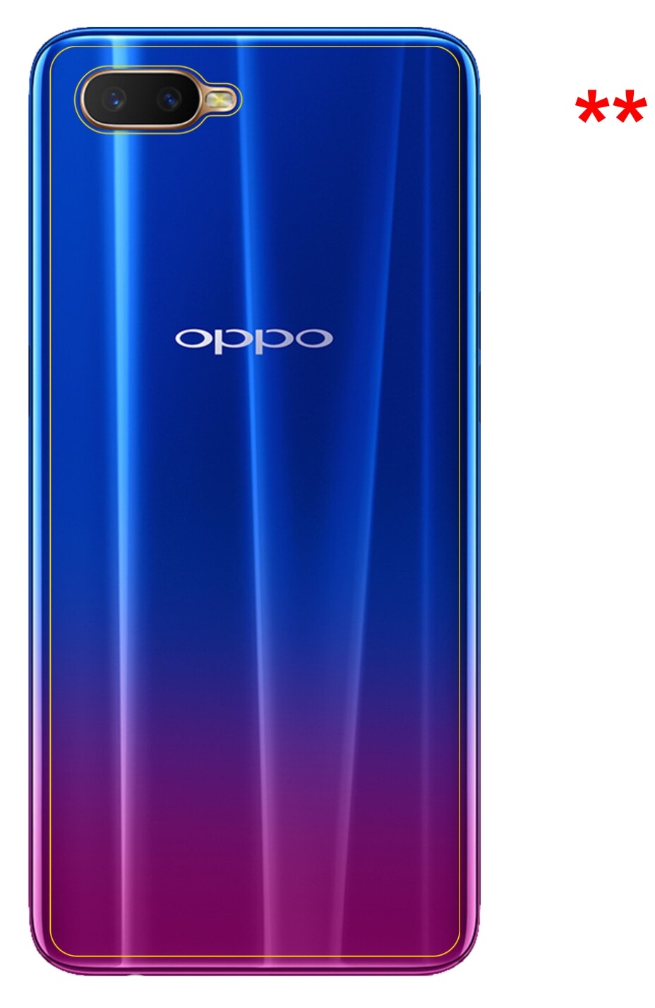 Dünne und klare Folie passend zugeschnitten für Oppo R17 Rückseite