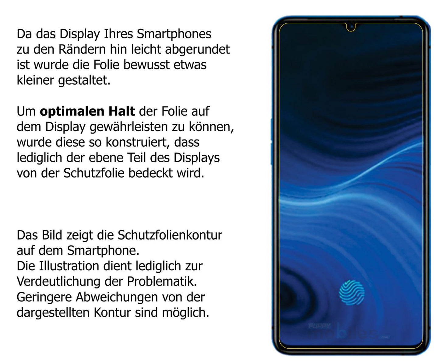 Dünne und klare Folie passend zugeschnitten für Oppo Reno Ace