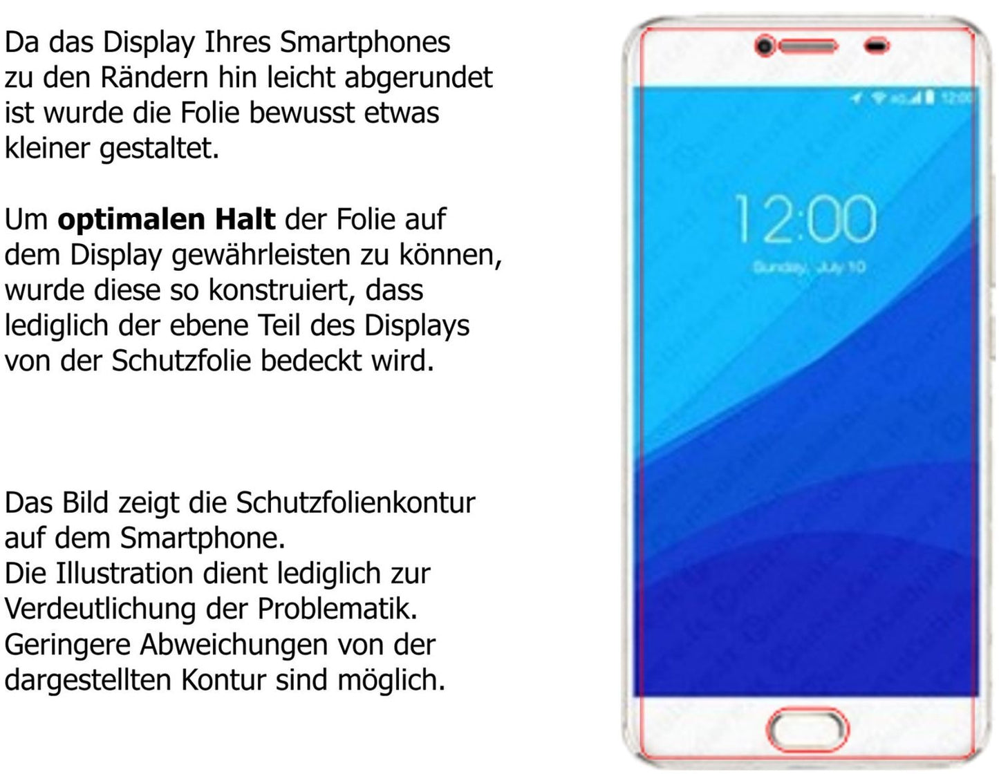 Dünne und klare Folie passend zugeschnitten für Umidigi Z Pro