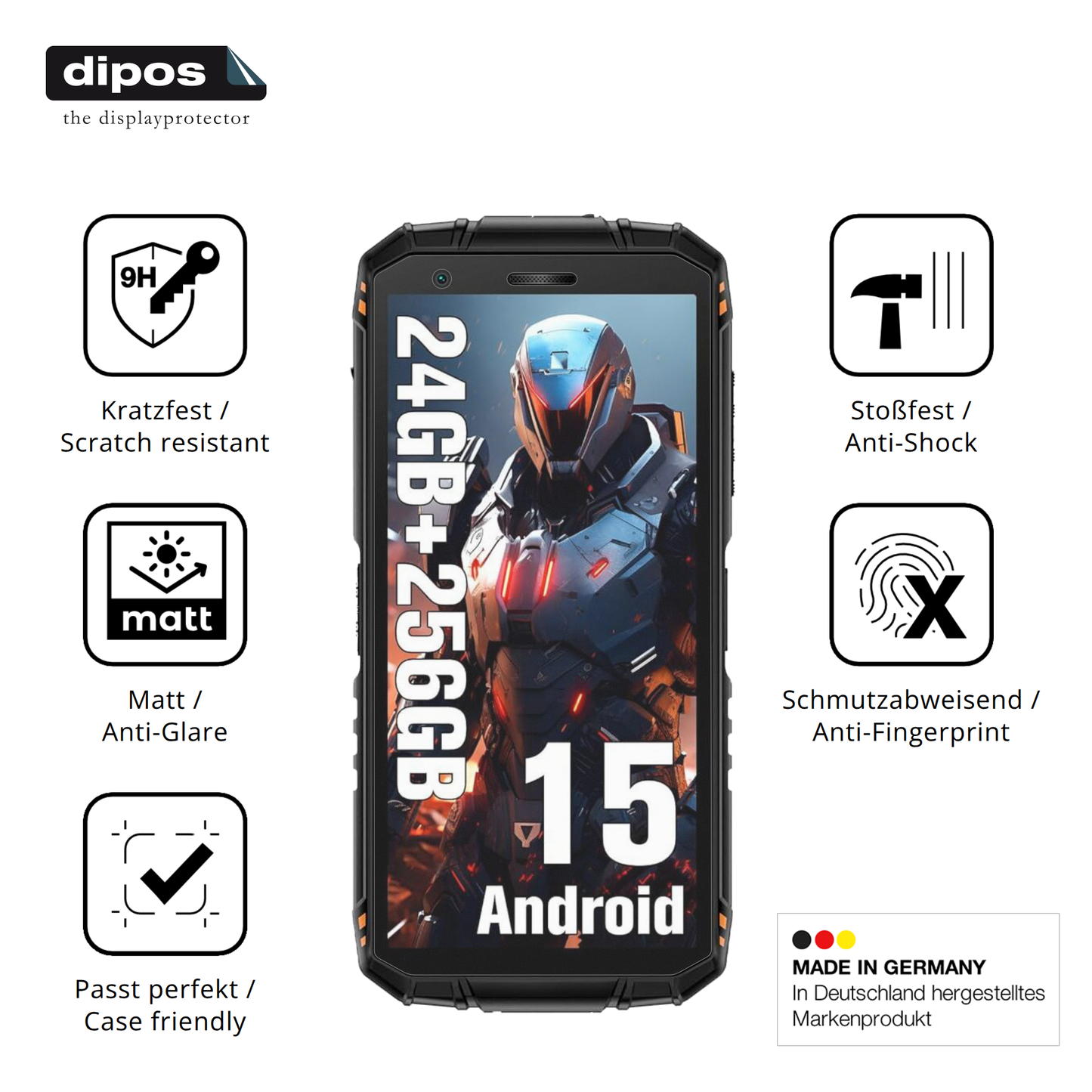 Displayschutz hergestellt in Deutschland, höchste Qualität made in Germany