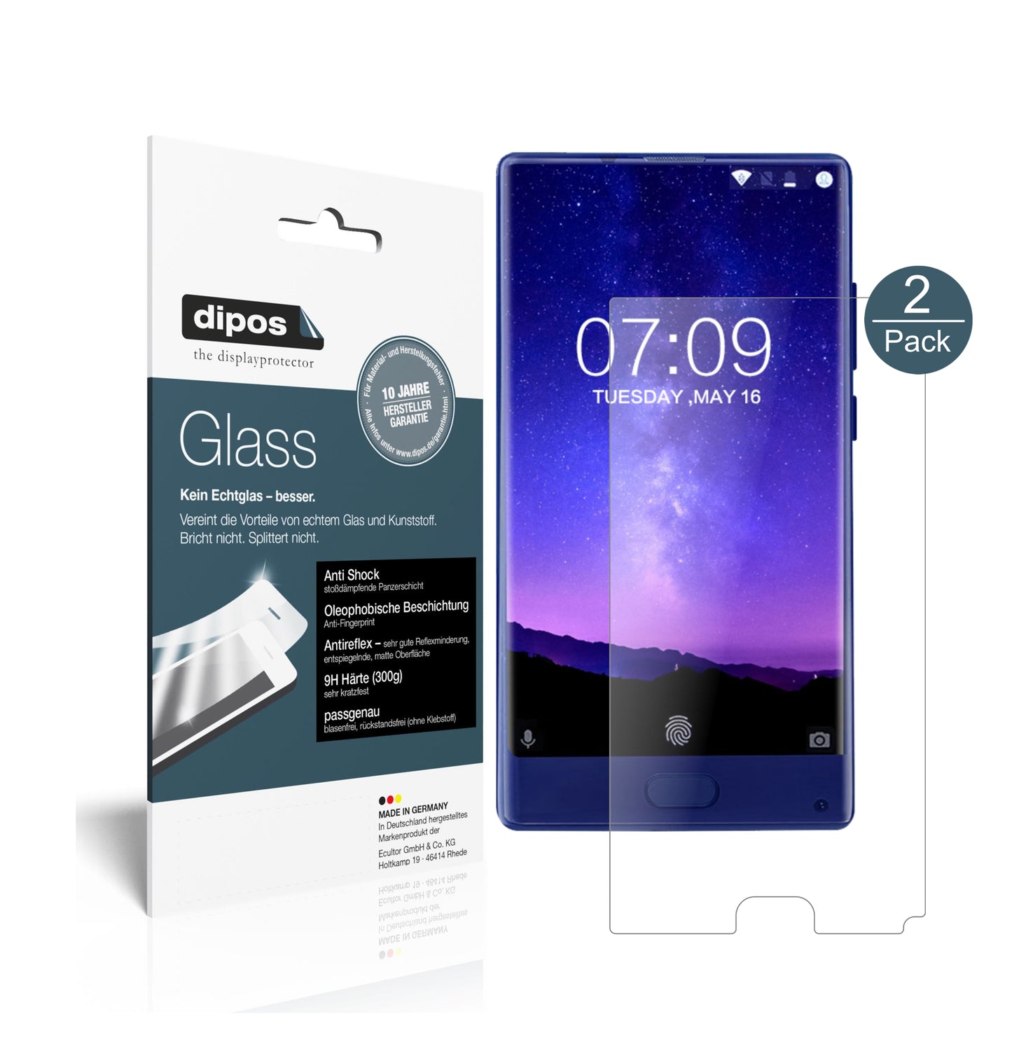 Mattes Panzerglas: Schutz vor Brüchen, Fingerabdrücken und Bildschirmblendung für Doogee-Mix (5,5 Zoll)
