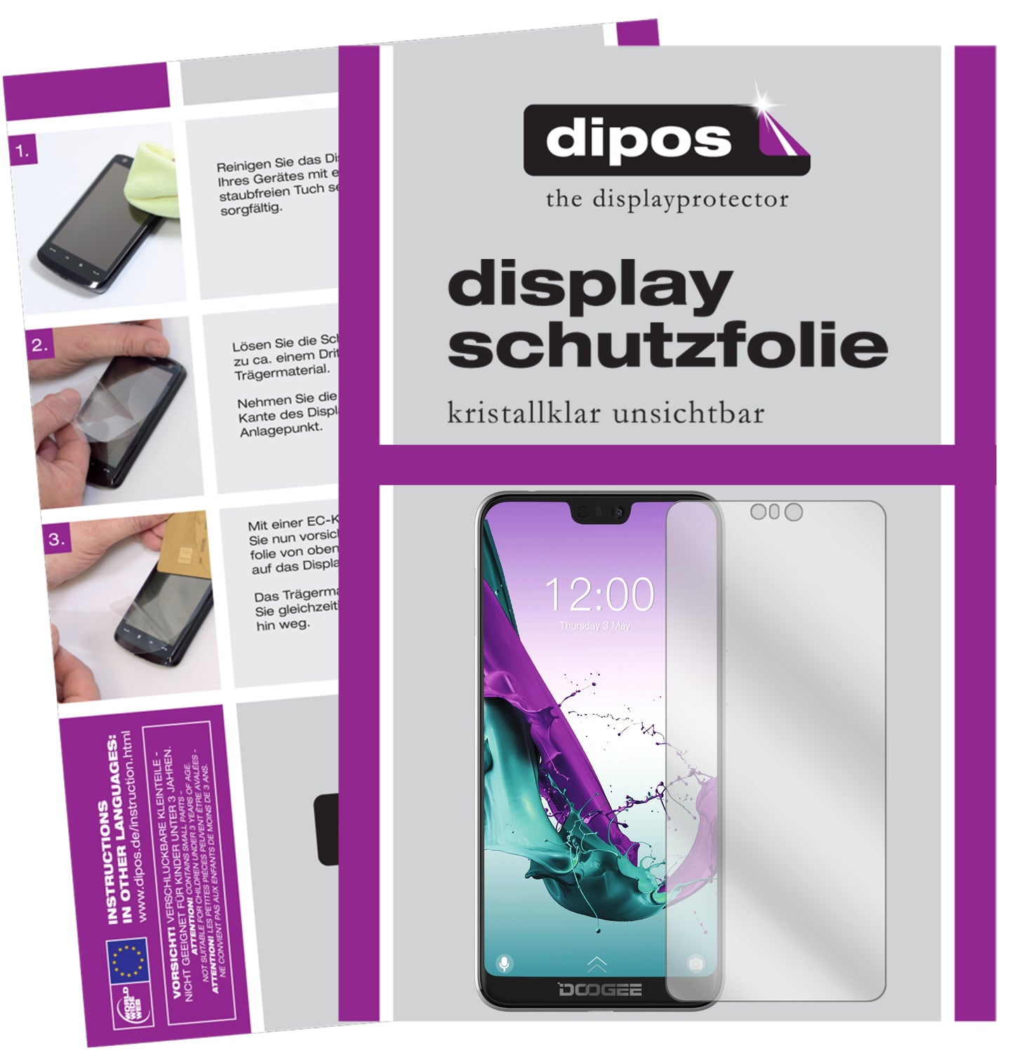 Kristallklare, dünne Schutzfolie: Kratzfest & passgenau für Doogee-N10