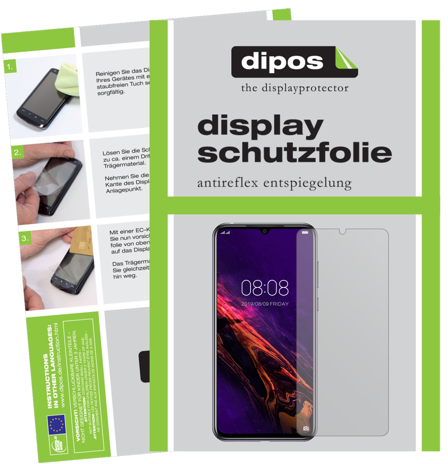 Mattes Panzerglas: Entspiegelte, dünne Folie, Fingerabdruckresistenz und Bildschirmschutz für Doogee-N20