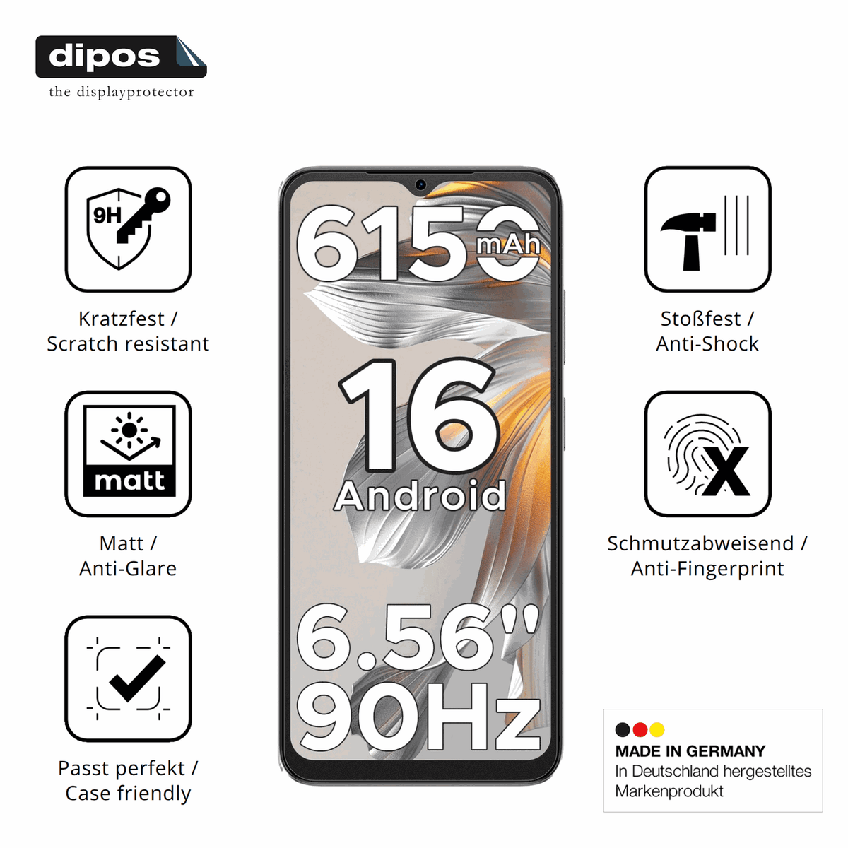 Displayschutz hergestellt in Deutschland, höchste Qualität made in Germany